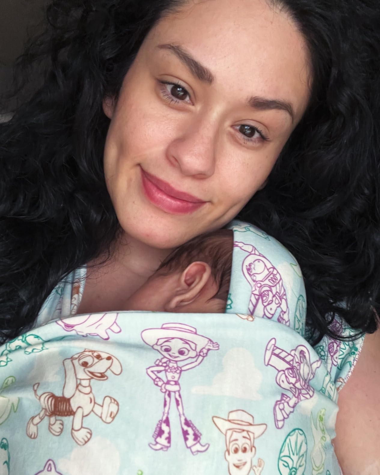 Moby Baby Wrap Carrier Featherknit for Newborns to Toddlers (8-33lbs), Infant Sling Carrier, Lightweight & Hands Free Design (Disney's Ariel in Amethyst) customer photo 2