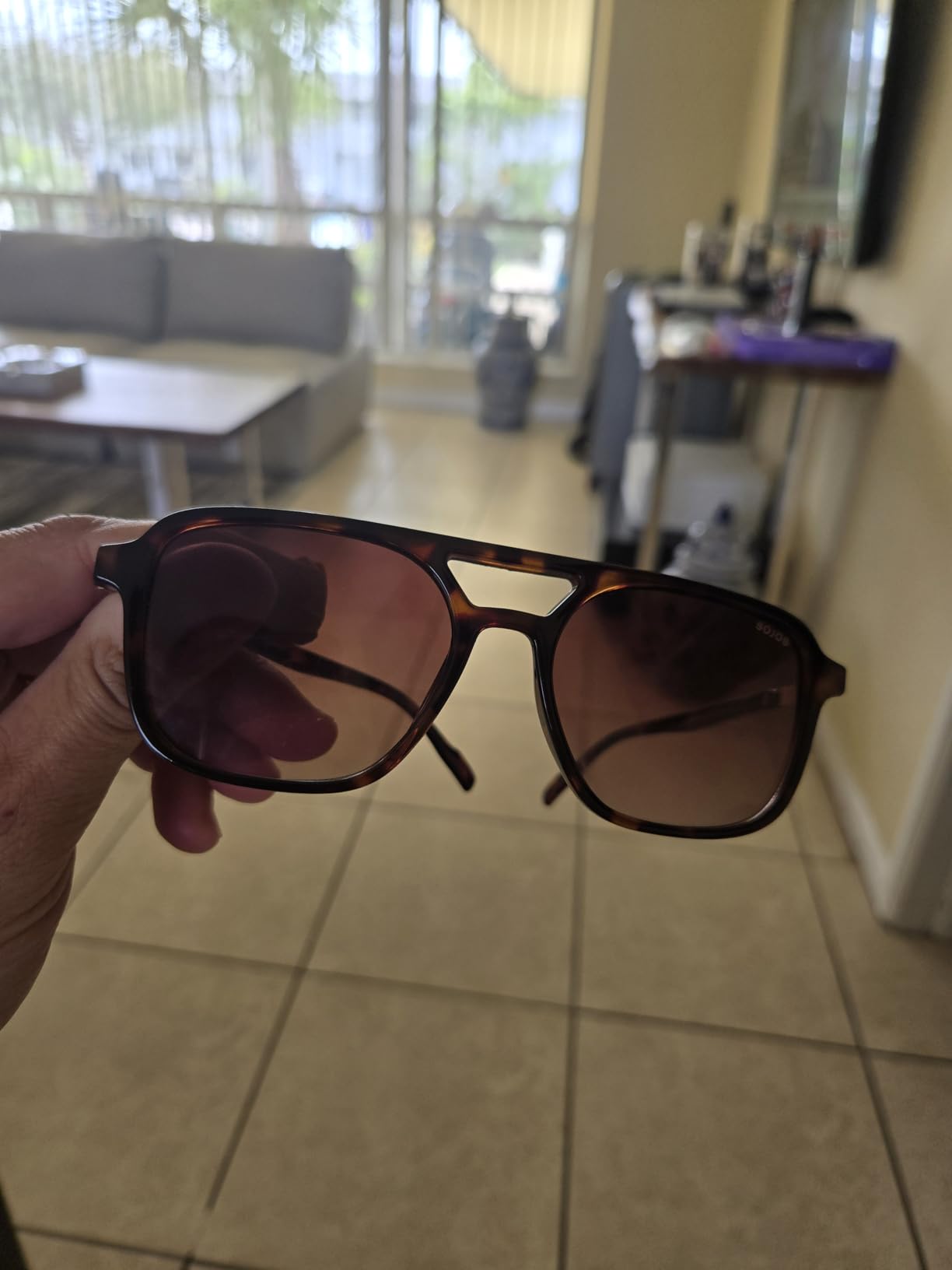 SOJOS Retro Aviator Sunglasses for Women Men, Trendy Rectangle Womens Mens Shades Sun Glasses SJ2202 customer photo 1