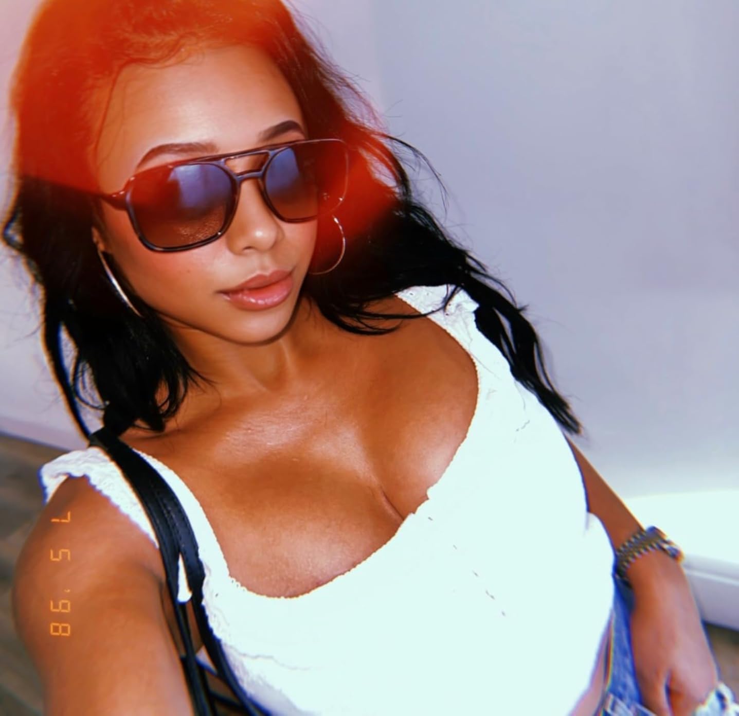SOJOS Retro Aviator Sunglasses for Women Men, Trendy Rectangle Womens Mens Shades Sun Glasses SJ2202 customer photo 2
