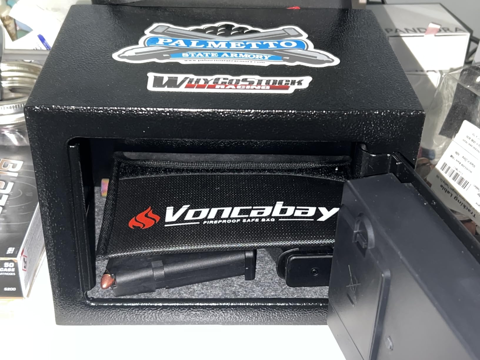 Voncabay Money Safe Box for Home with Sensor Light & Fireproof Money Bag, 0.23 Cubic Feet customer photo 2