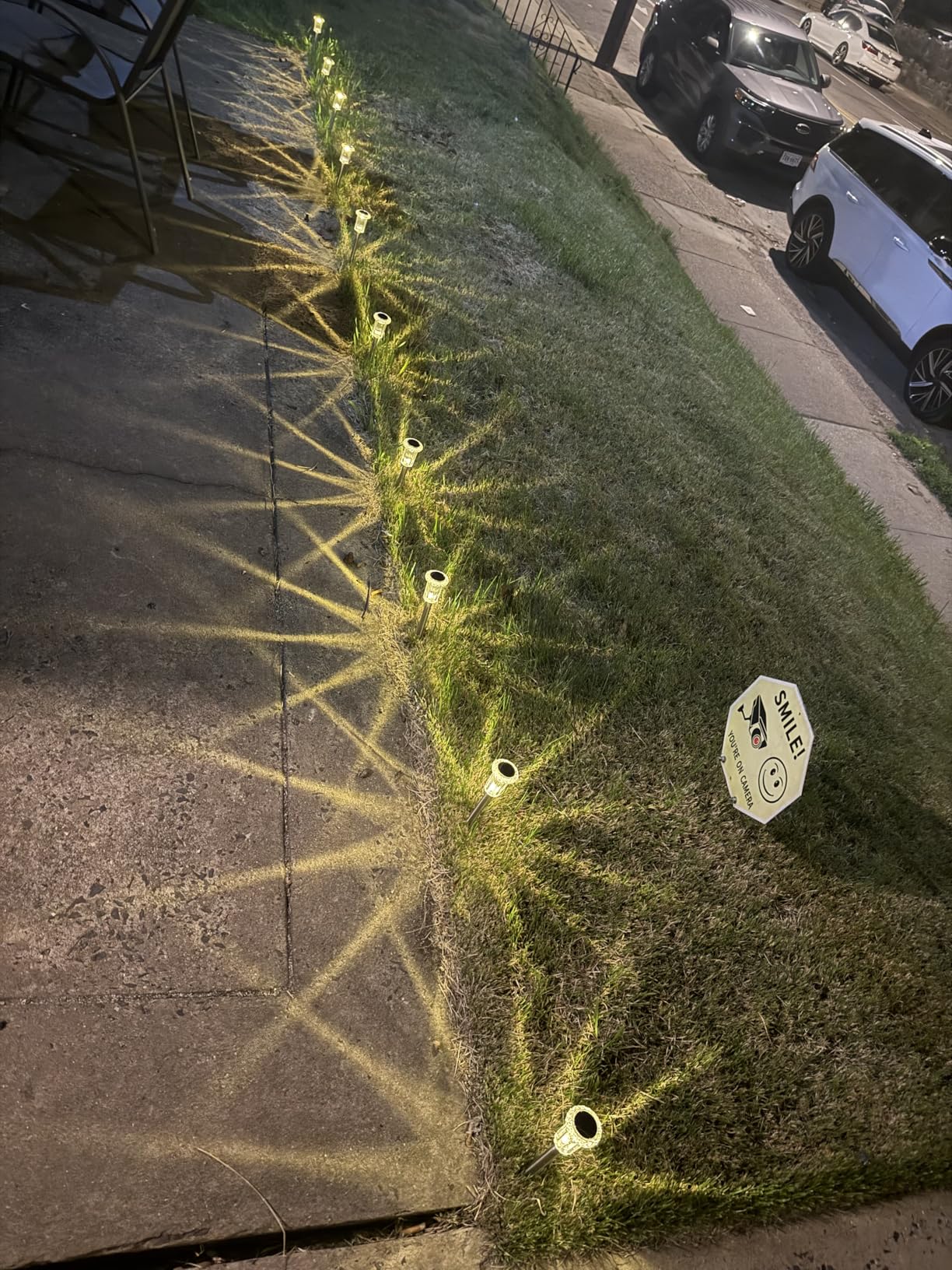 DenicMic Solar Lights Outdoor 10 Pack Waterproof 6000K Cold White LED Stainless Steel Stake Outside Lights for Yard Pathway Garden Driveway Walkway Landscape Path Lighting customer photo 2