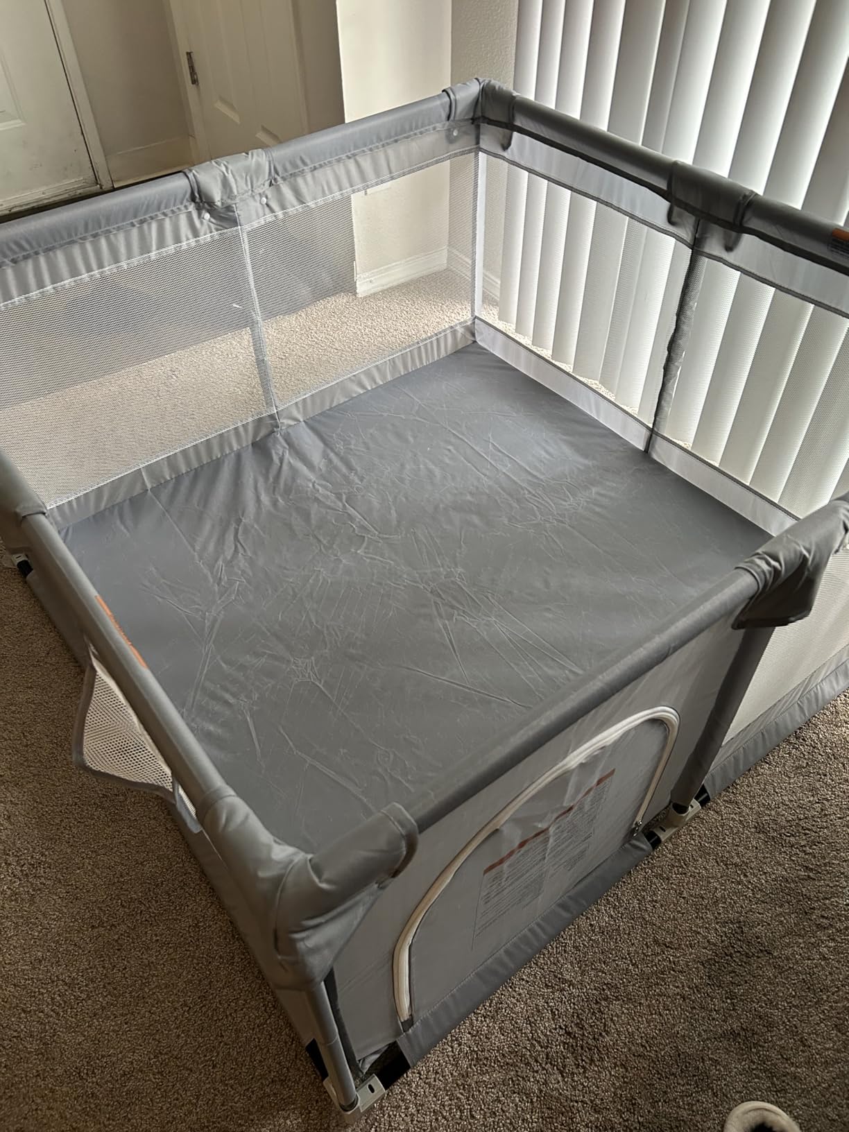 Fodoss Baby Playpen 50×50in, Small Play Pen for Babies and Toddlers, Playpen for Apartment, Play Yard, Activity Fence, Baby Playard with All-Side Mesh, Pull Rings customer photo 2