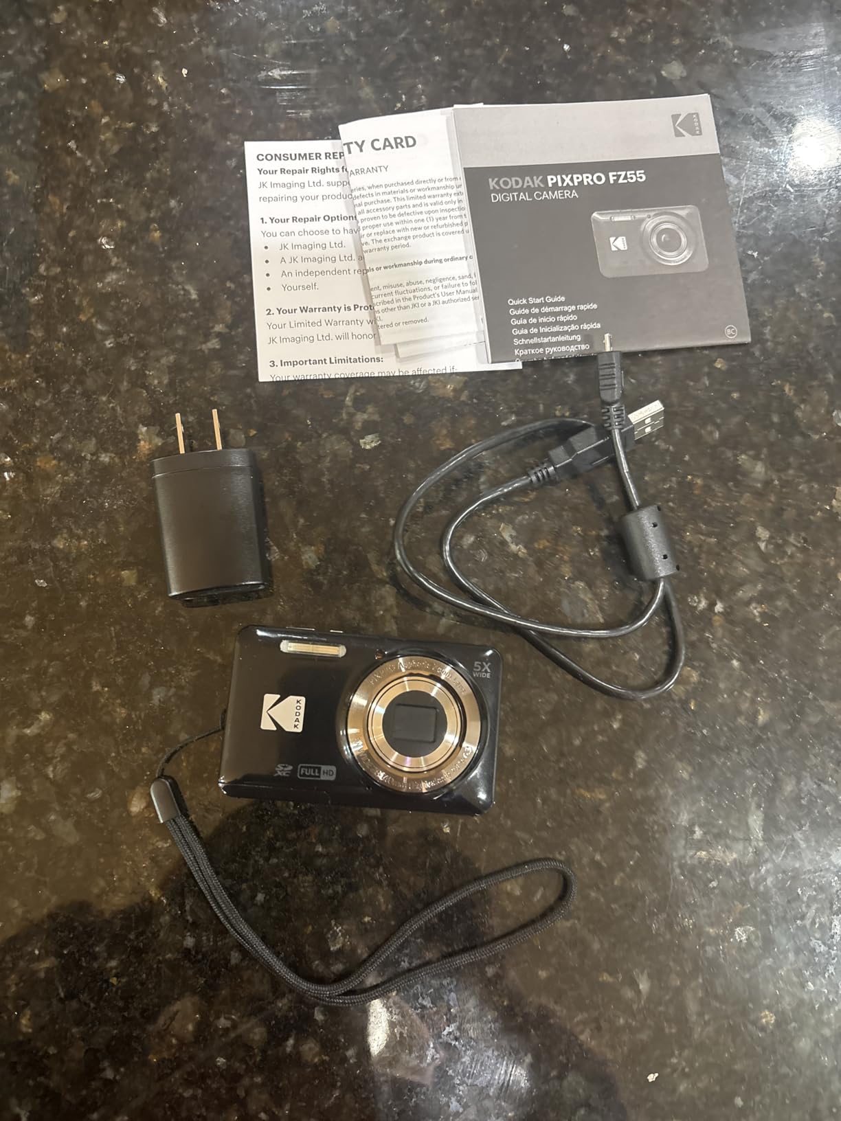 Kodak PIXPRO FZ55-BK 16MP CMOS Sensor Digital Camera 5X Optical Zoom 28mm Wide Angle 1080P Full HD Video 2.7