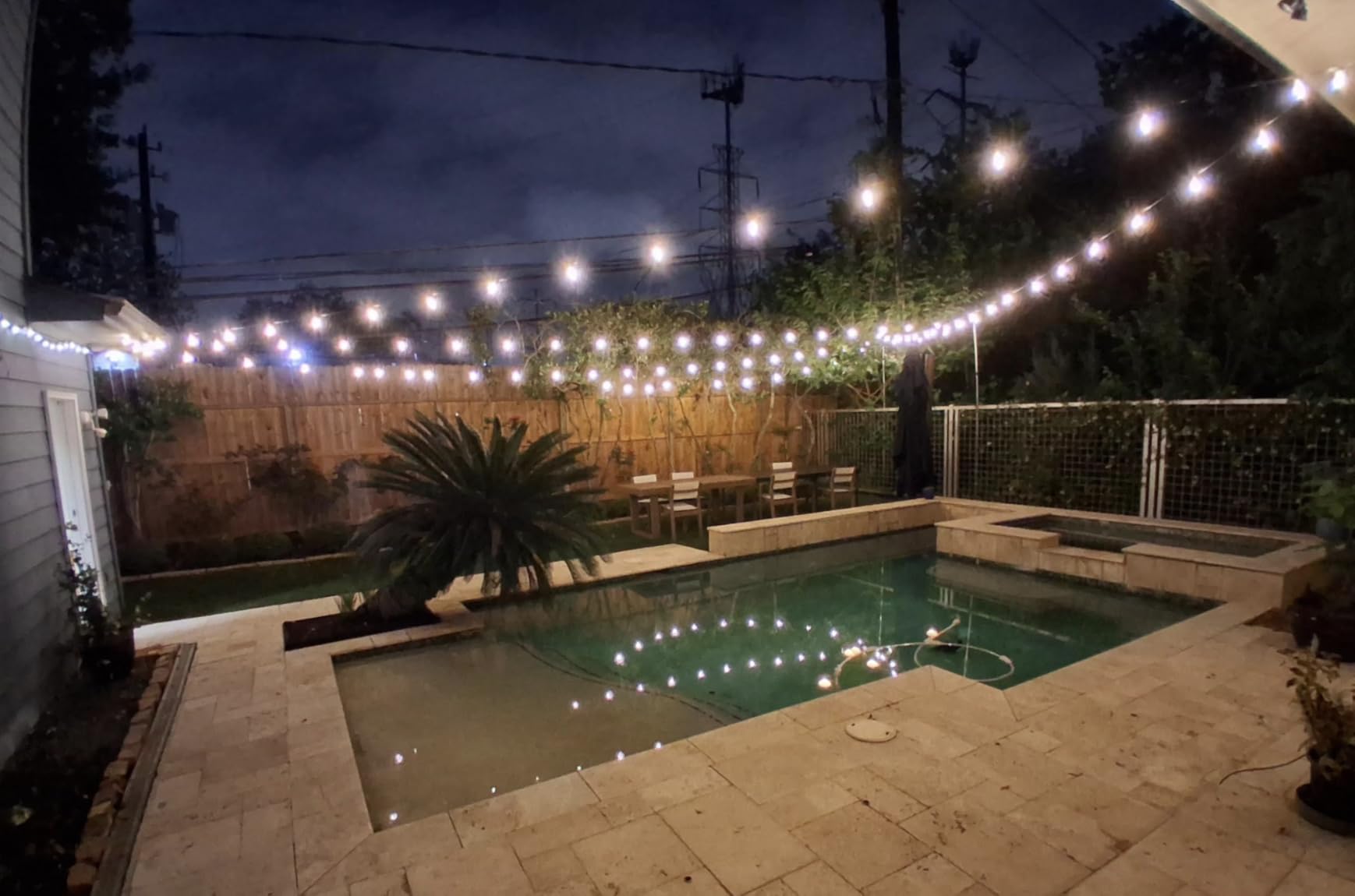 Brightever LED Outdoor String Lights 100FT Patio Lights with 52 Shatterproof ST38 Vintage Edison Bulbs, Outside Hanging Light Waterproof for Porch, Deck, Garden, Backyard, Balcony, 2700K Dimmable customer photo 2