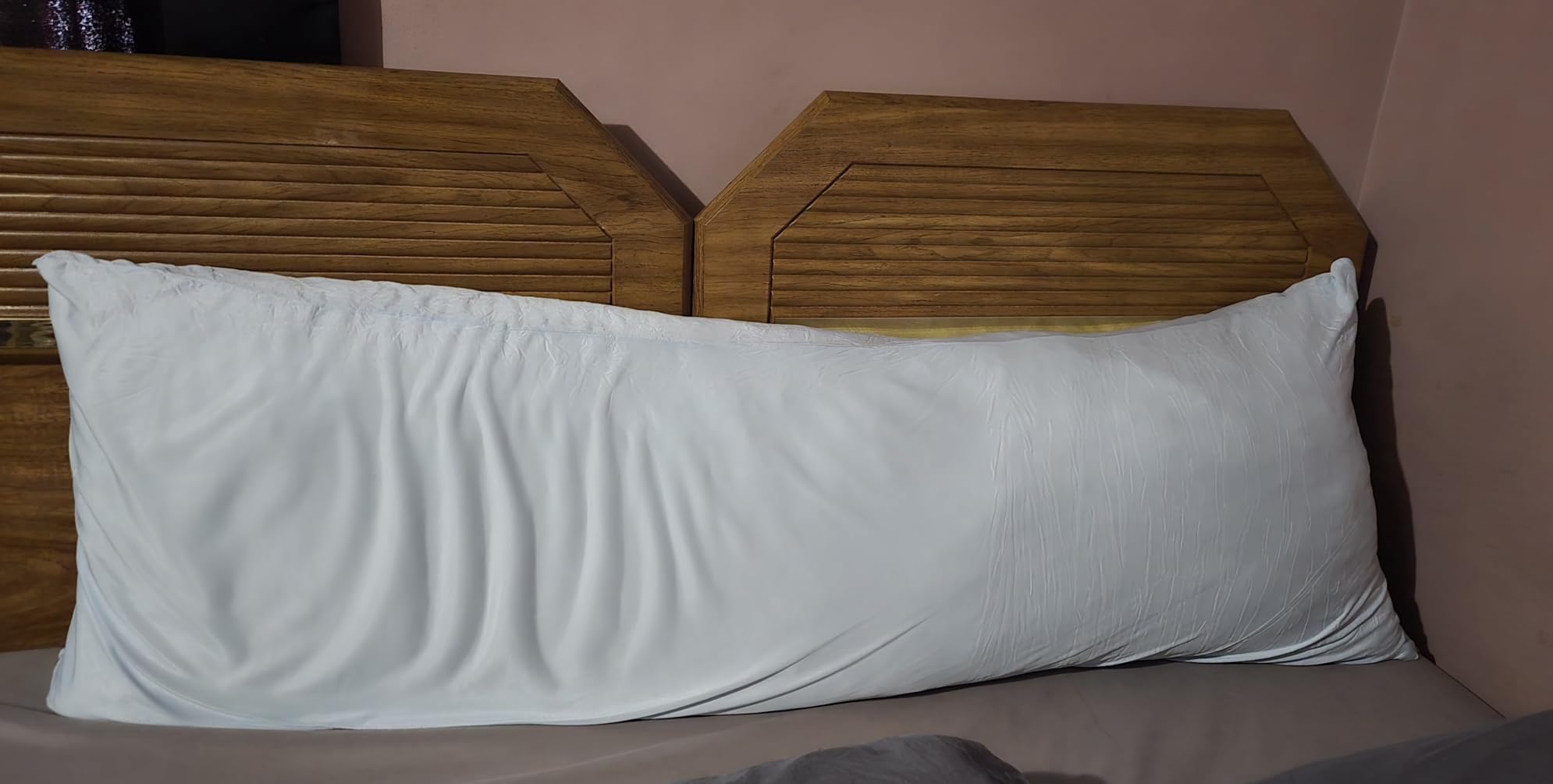 WhatsBedding Memory Foam Body Pillow with Removable Pillowcase - Fluffy Body Pillows for Adults - Large Long Bed Pillows for Sleeping - 20x54 inch customer photo 1