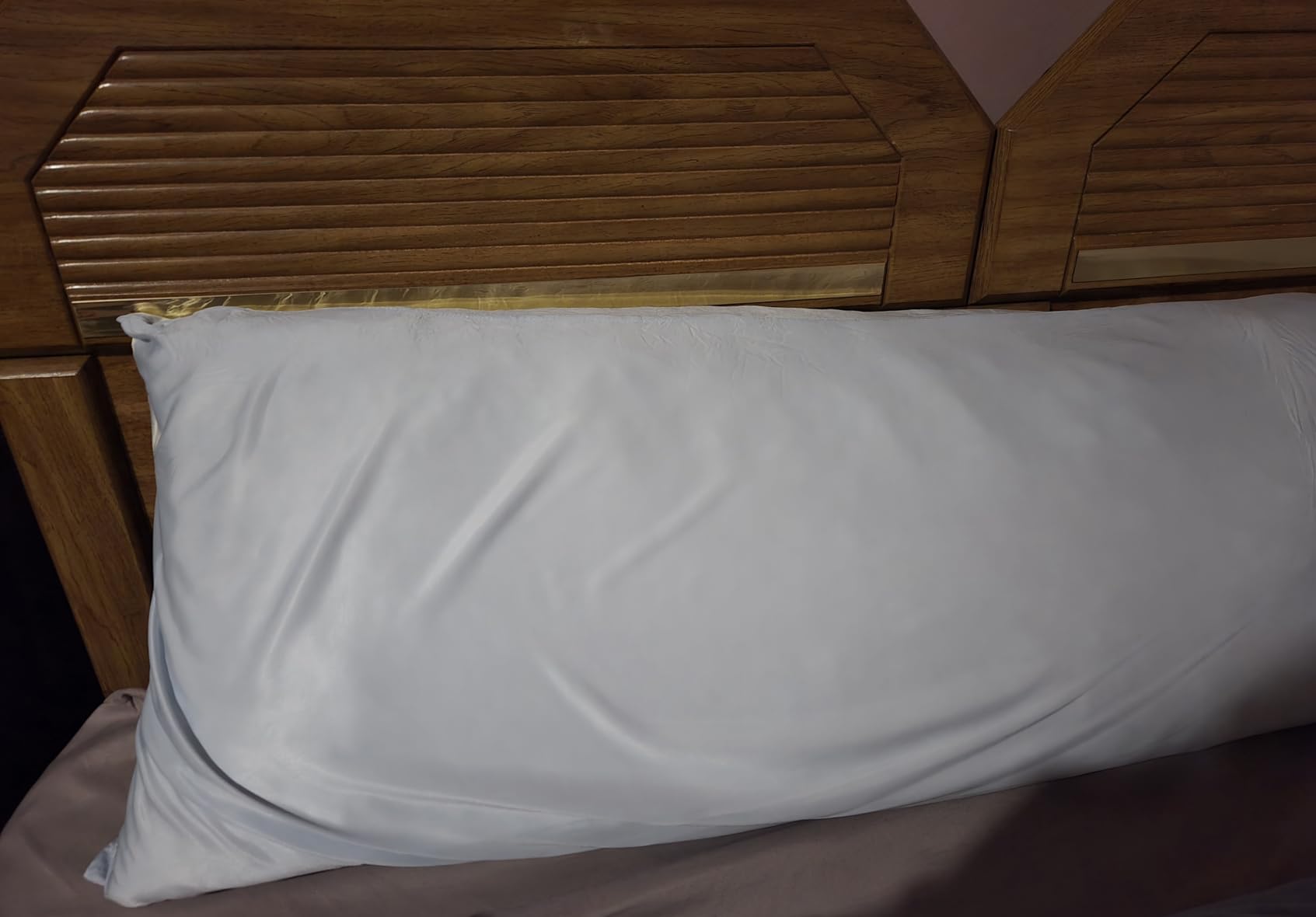 WhatsBedding Memory Foam Body Pillow with Removable Pillowcase - Fluffy Body Pillows for Adults - Large Long Bed Pillows for Sleeping - 20x54 inch customer photo 2