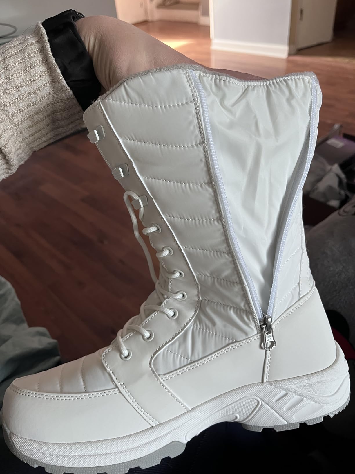 FW FRAN WILLOR Women's Waterproof Winter Snow Boots Warm Comfortable with Side Zipper - 2025 Fashion Lightweight Hiking boots for Cold Weather Insulated Mid Calf Military Booties customer photo 1