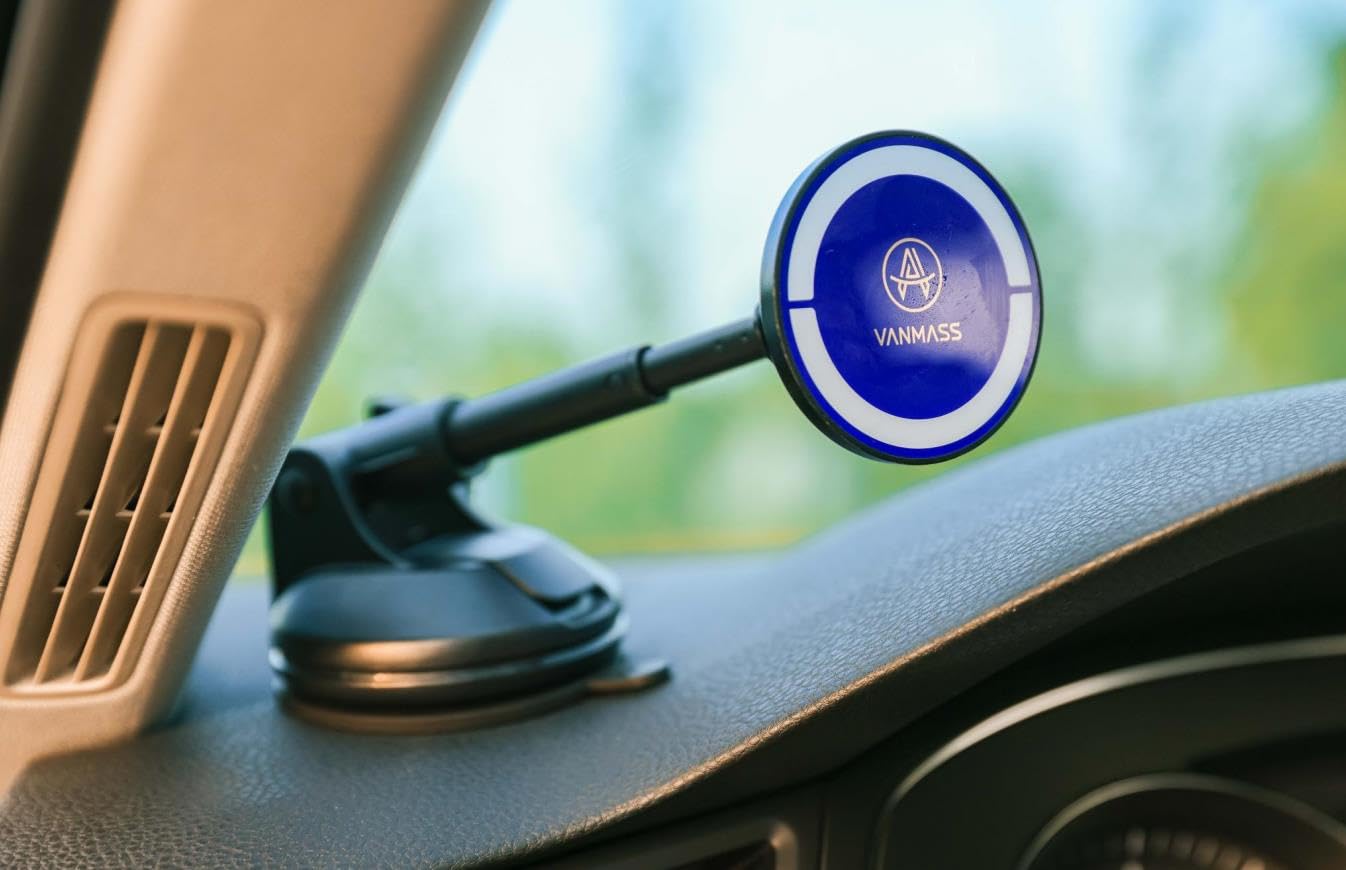 【Military-Grade】VANMASS for MagSafe Car Mount【Upgraded Strongest Magnetic&Suction】Phone Holder Cell Stand for Dashboard Windshield Vent, Tesla Truck Cradle for iPhone 17 Pro Max 16 15 14 13 12 Android customer photo 2