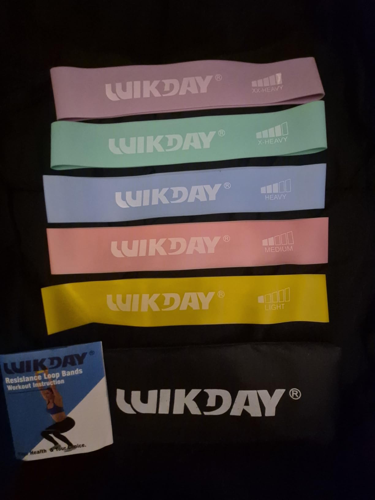 WIKDAY Resistance Bands for Working Out Exercise Loop Bands Workout Bands Set for Men Women Body Stretching, Crossfit Training, Home Workout, Physical Therapy, Booty Legs, Set of 5 customer photo 1