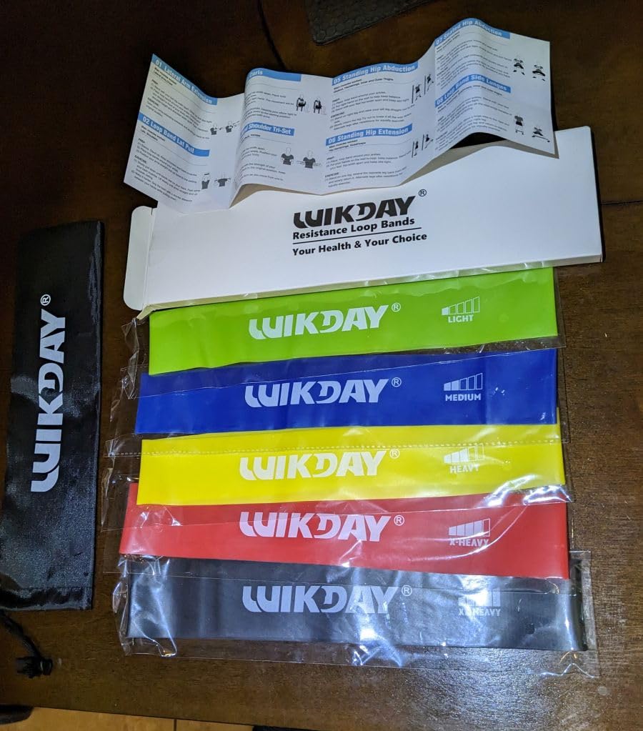 WIKDAY Resistance Bands for Working Out Exercise Loop Bands Workout Bands Set for Men Women Body Stretching, Crossfit Training, Home Workout, Physical Therapy, Booty Legs, Set of 5 customer photo 2