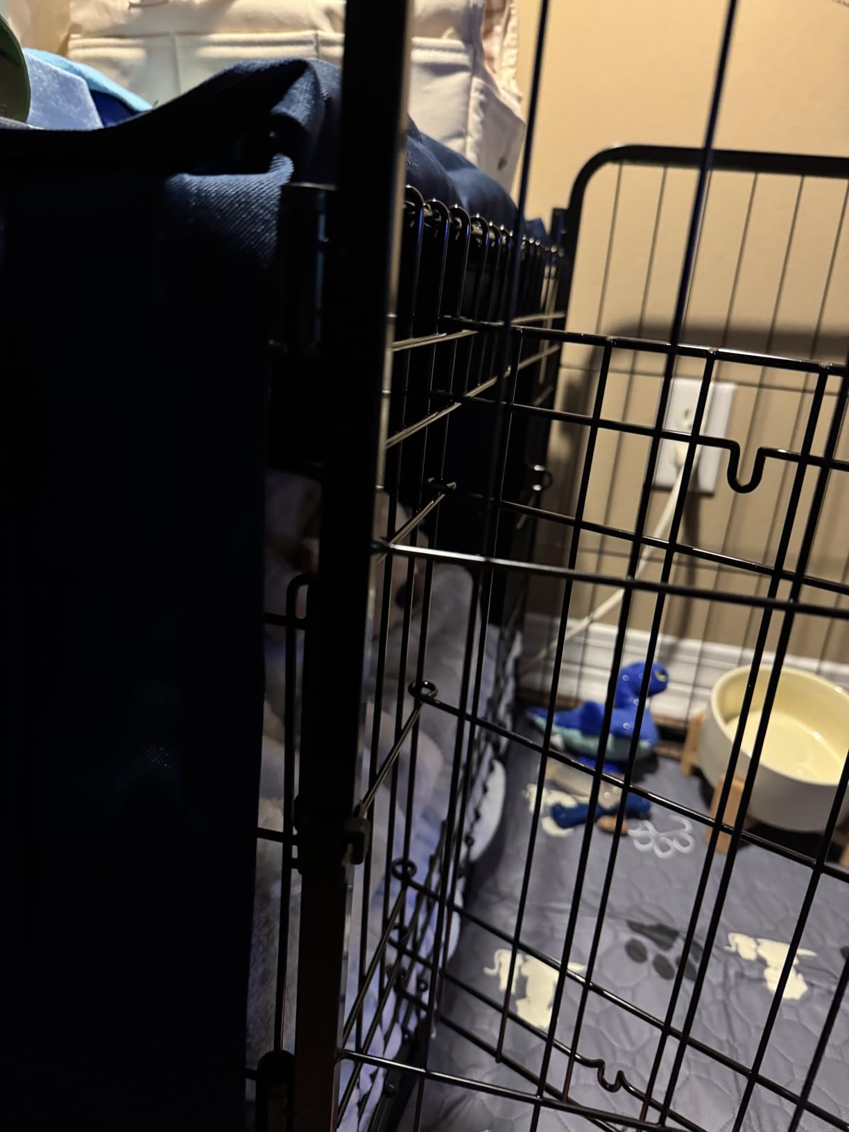 FXW Homeplus Unleashed Indoor Dog Playpen - Stress-Free and Safe Play, Heavy Duty 24 Inch 6 Panels Dog Pen for Puppy and Small Dogs, Black│Patented customer photo 2