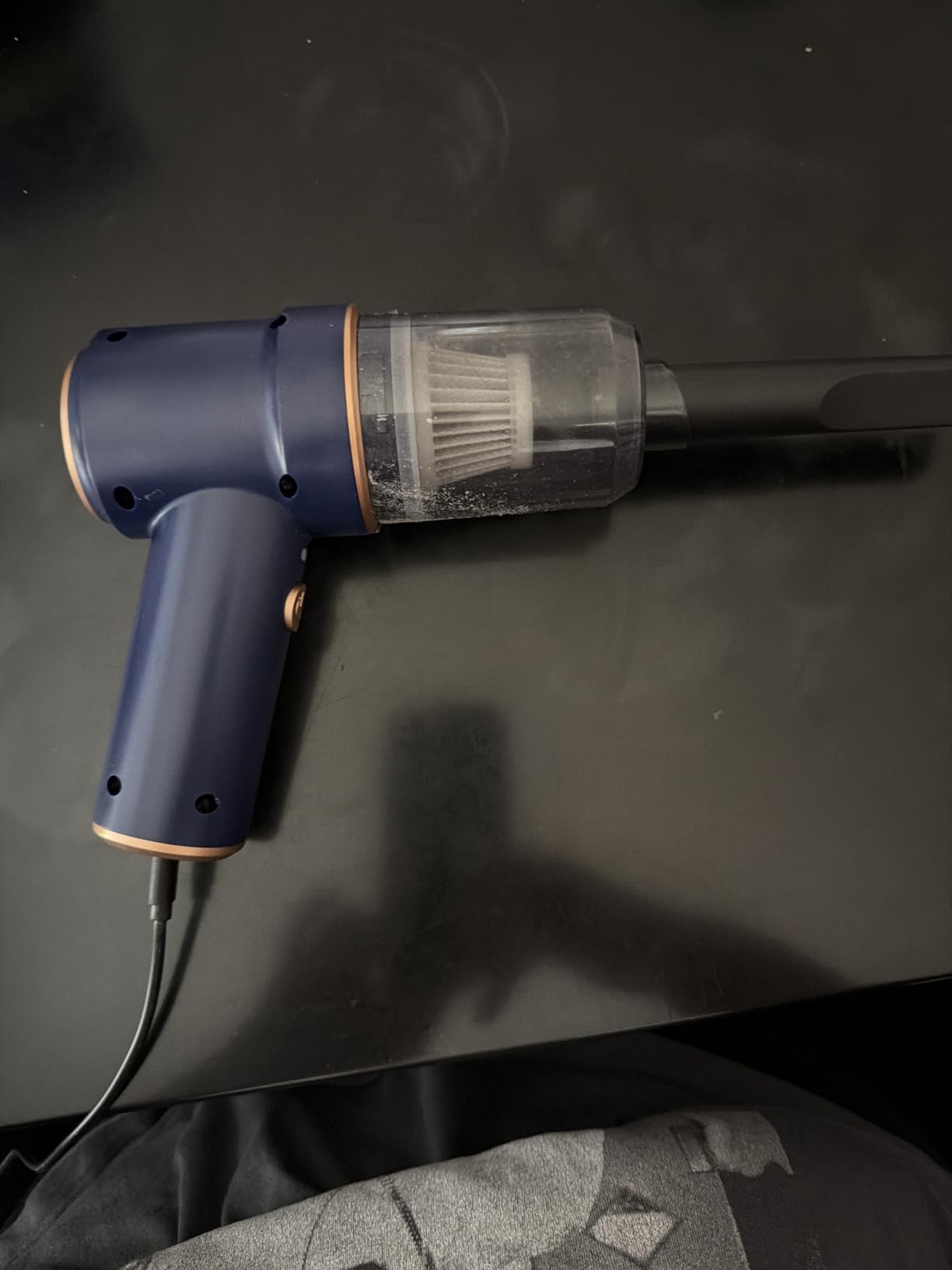KMM Handheld Car Vacuum Cleaner, 9000Pa Vacuum Cleaner and Air Duster, 120W High Power Hand Held Vacuum with LED Light and Multi-Nozzles for Car, Home, Office, Pet customer photo 1