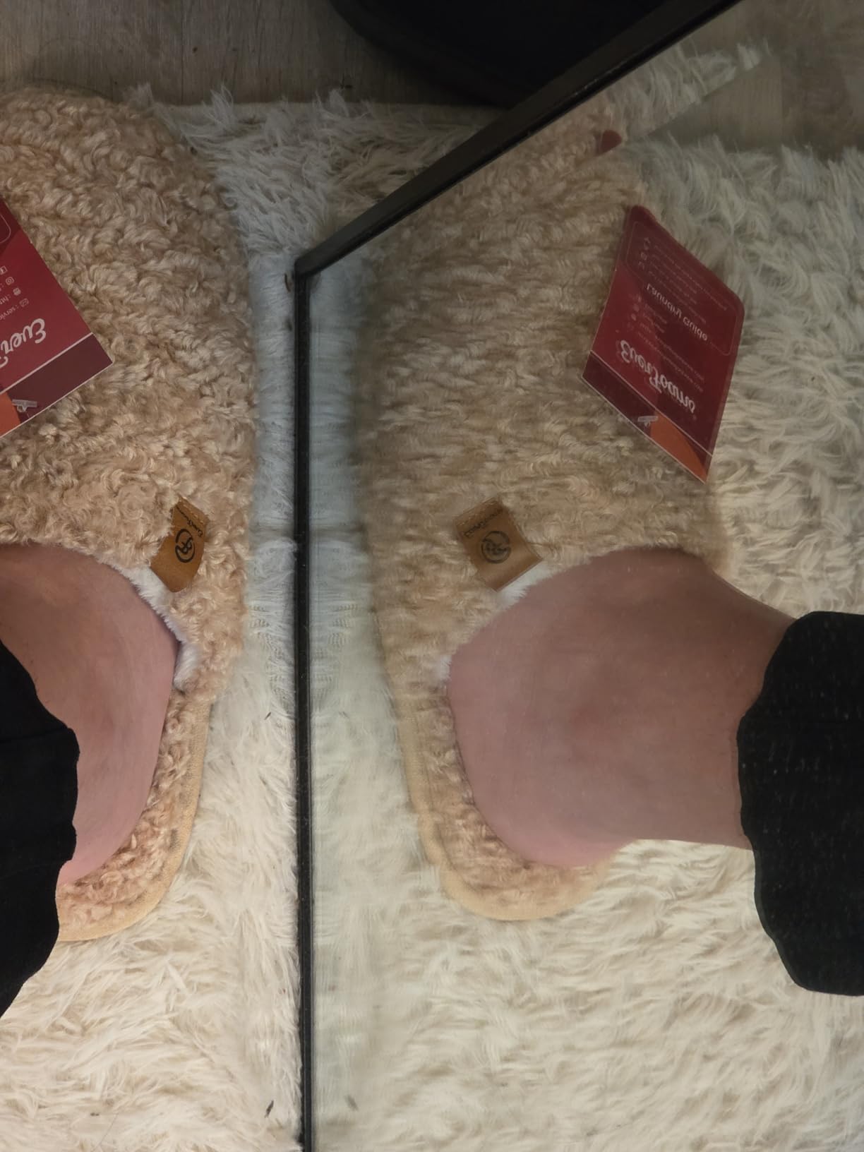 EverFoams Women's Fuzzy Slip-on Slippers Warm Cozy Soft Lightweight Memory Foam Indoor House Shoes customer photo 2