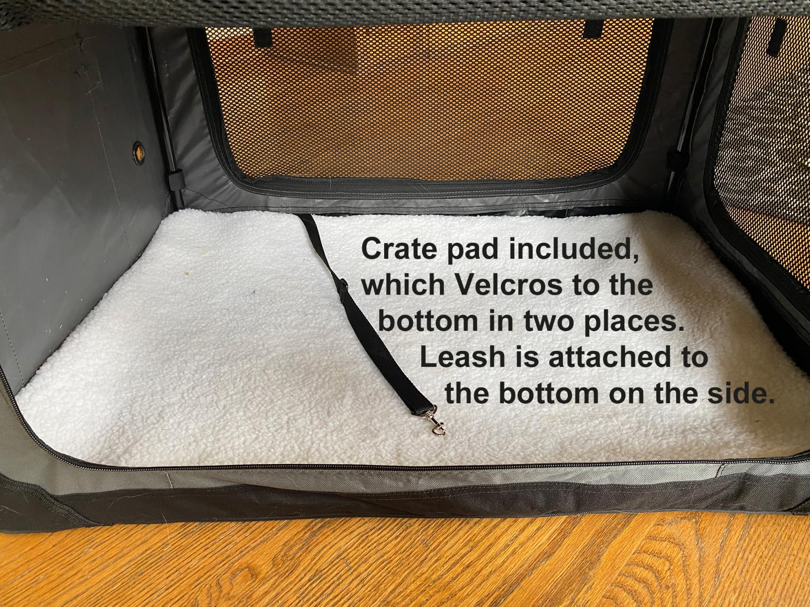 Lesure Soft Collapsible Dog Crate - 42 Inch Portable Travel Crate for Extra Large Dogs Indoor & Outdoor, 4-Door Foldable Pet Kennel with Mesh Windows customer photo 1