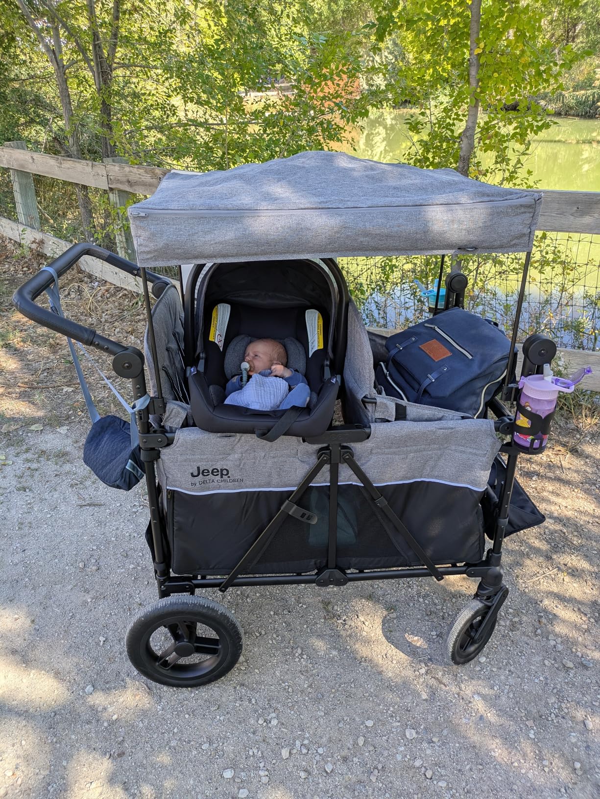 Jeep Wrangler Deluxe 4 Seater Stroller Wagon by Delta Children - Premium Quad Stroller Wagon for 4 Kids customer photo 1