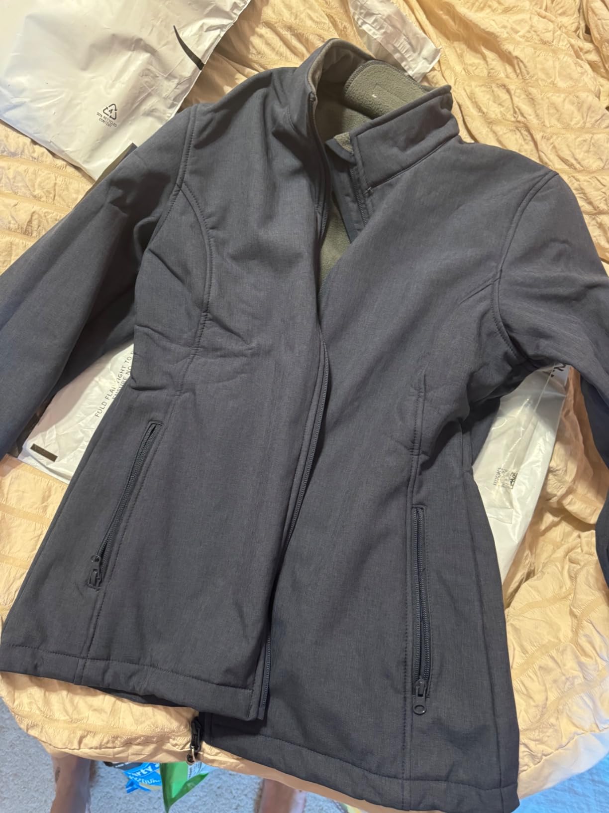 Women's Lightweight Softshell Jacket Fleece Lined Windbreaker Waterproof Warm Jacket for Running Golf Hiking customer photo 2