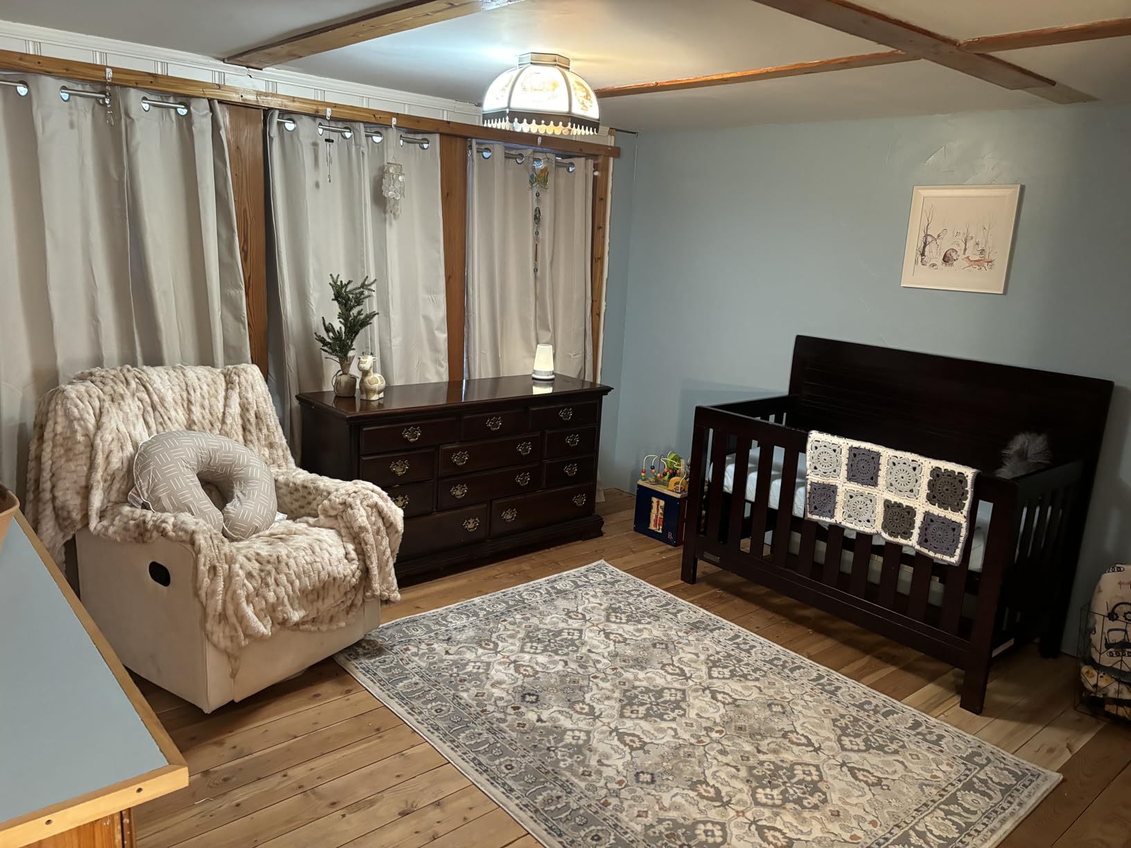 CANMOV Swivel Rocker Recliner Chair - Nursery Glider Chair, Nursery Rocking Chairs, Manual Reclining Chair - White customer photo 1