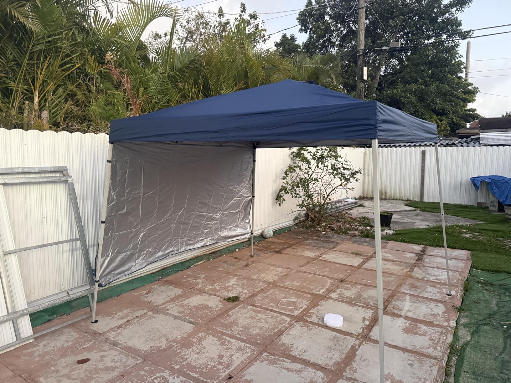 Pop-up Canopy Tent, 10x10 Foot, Slant Legs with Carrying Bag, Gazebo Shelter for Patio Deck Garden and Beach, 8x8 Foot Cover Included, Blue customer photo 1