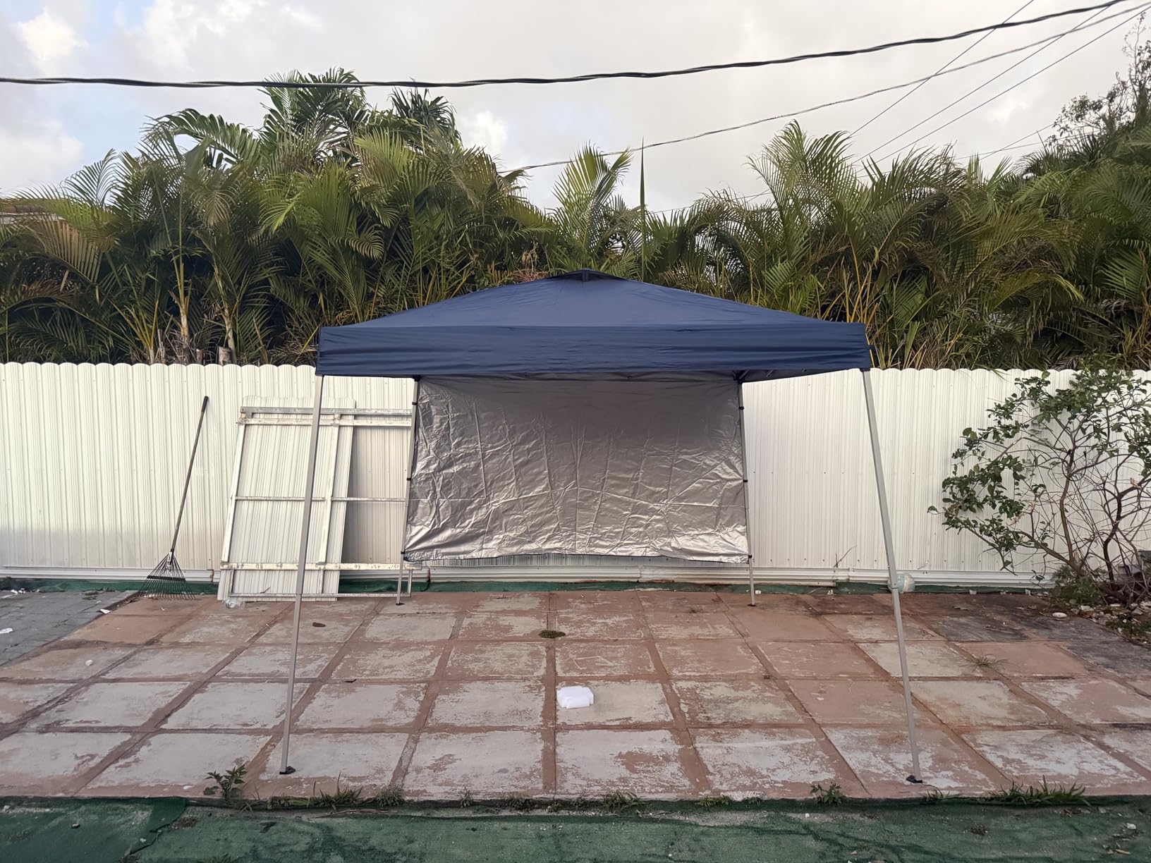 Pop-up Canopy Tent, 10x10 Foot, Slant Legs with Carrying Bag, Gazebo Shelter for Patio Deck Garden and Beach, 8x8 Foot Cover Included, Blue customer photo 2