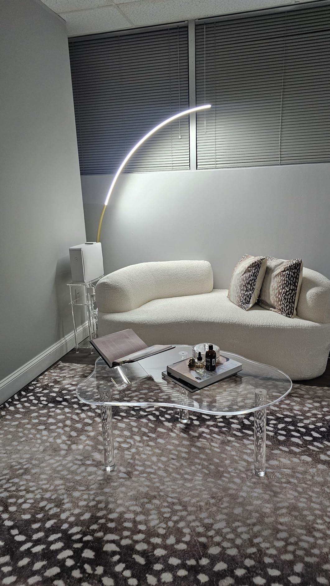 Dimmable LED Lamps for Living Room with 3 Color Temperatures, Ultra Bright 2000LM Arc Floor Lamps, Modern Standing Tall Lamp with Remote Control Reading Floor Lamp for Bedroom Office Classroom customer photo 2