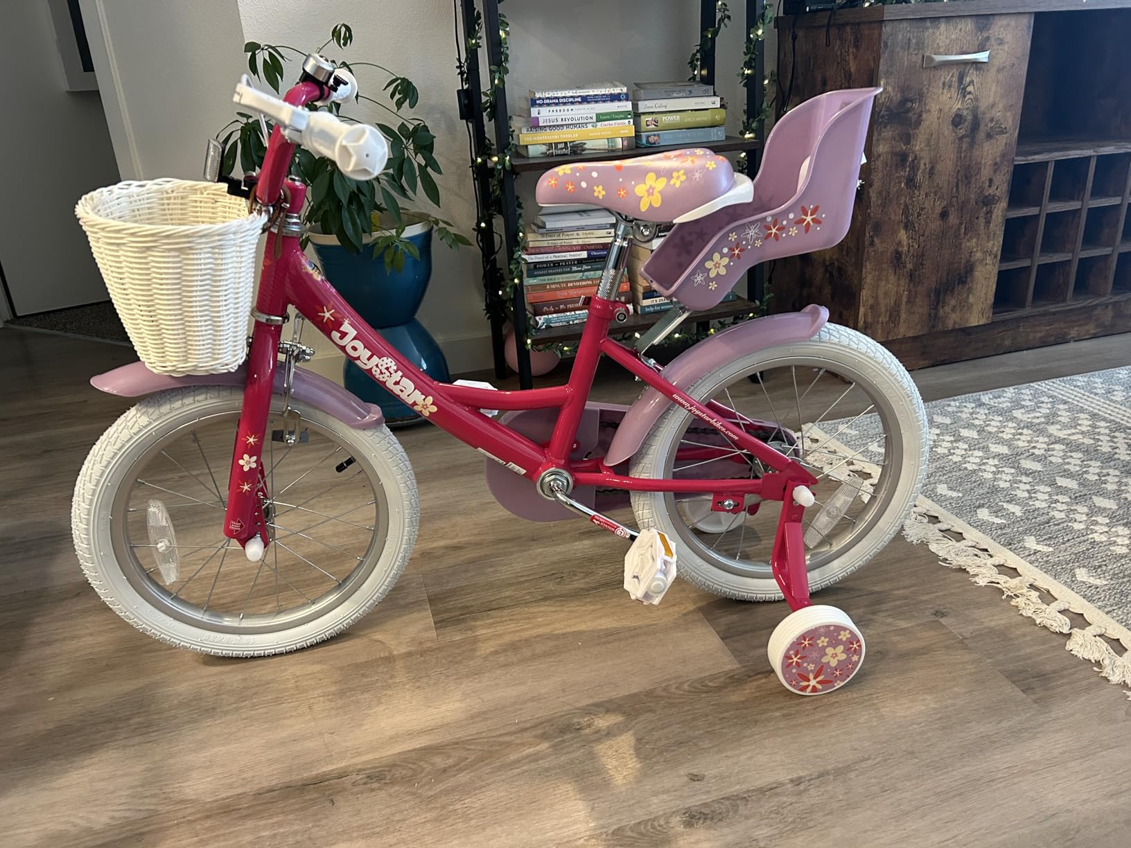JOYSTAR Unicorn Kids Bike for Girls Ages 2-9 Years Old, 12 14 16 18 Inch Kids Bike with Training Wheels, Doll Seat, Streamers and Basket customer photo 2