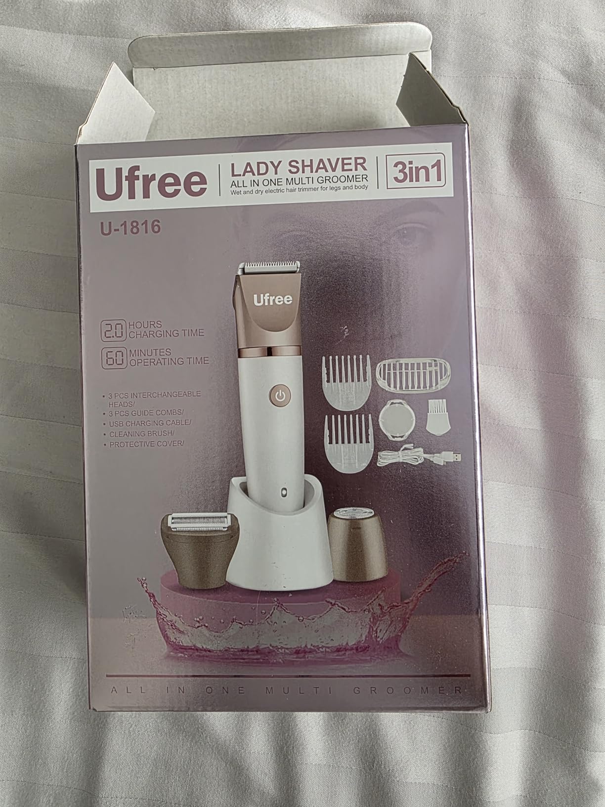 Ufree Bikini Trimmer Electric Razors for Women, Rechargeable Pubic Body Hair Trimmer Electric Shaver for Legs Body Hair, Bikini Shaver IPX7 Waterproof customer photo 2