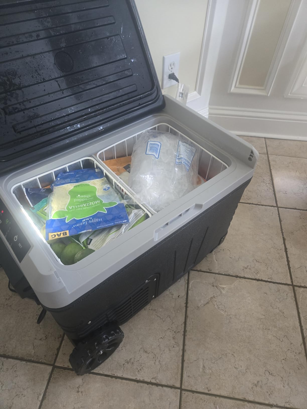 EUHOMY 12 Volt Refrigerator, 37QT(35L) Electric Cooler, Portable Freezer 12V/24V DC 100-240V AC, 12V Fridge -4°F~68°F, 12V Cooler with Wheels & 2 Baskets for Travel, Truck, Boat, Camping customer photo 2