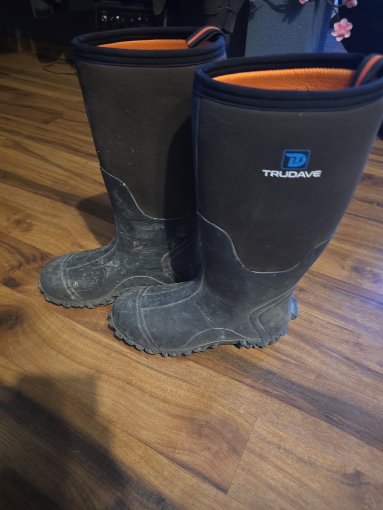 Trudave Rubber Boots for Men with Steel Shank, Waterproof Insulated Reliable Rain Boots for Outdoor Work Hunting customer photo 1