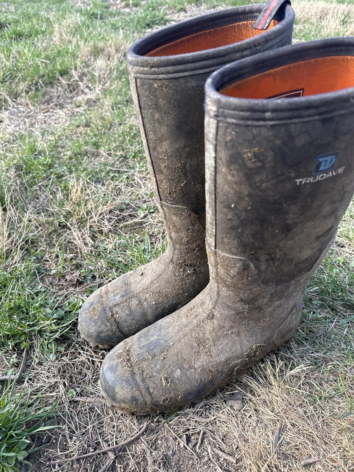 Trudave Rubber Boots for Men with Steel Shank, Waterproof Insulated Reliable Rain Boots for Outdoor Work Hunting customer photo 2