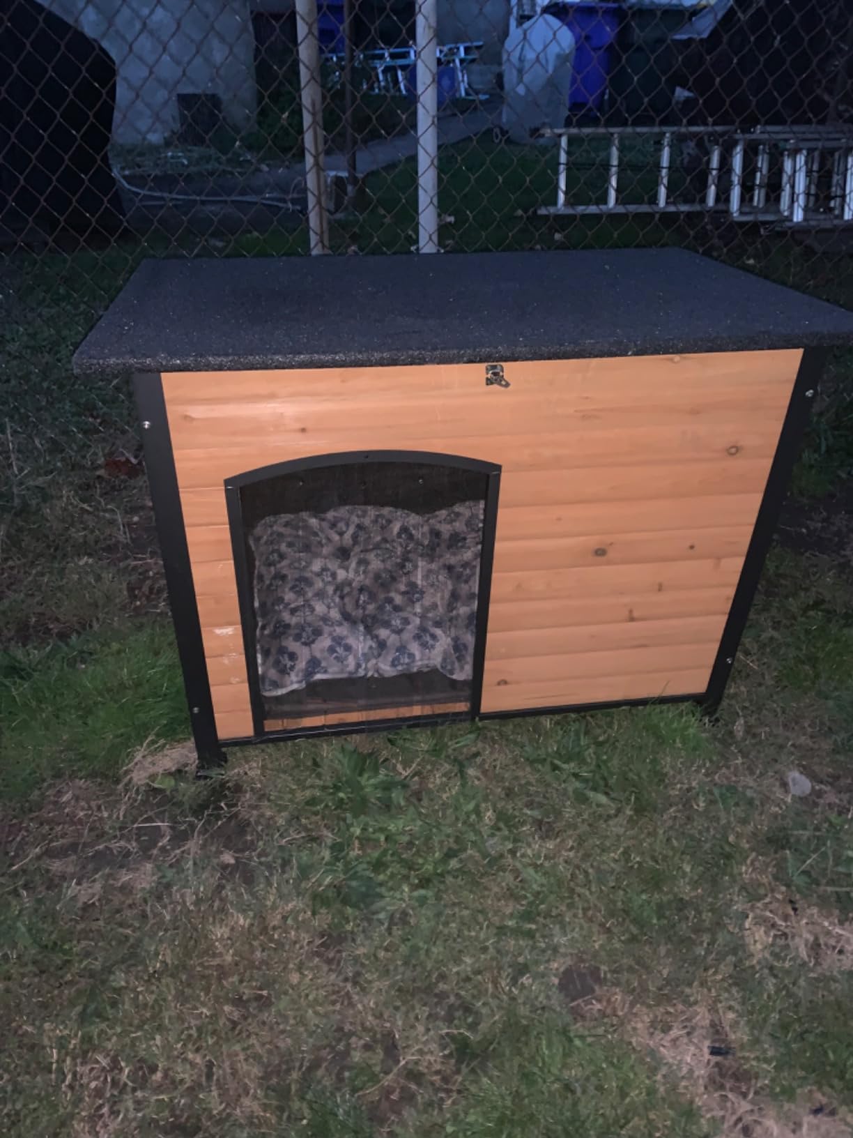 Aivtuvin Heated Dog House Outdoor & Indoor Dog Kennel with Insulated Liner & Heating System for Winter Waterproof Large Dog Cage for Small & Medium & Large Dogs,Unique All-Around Iron Frame customer photo 1