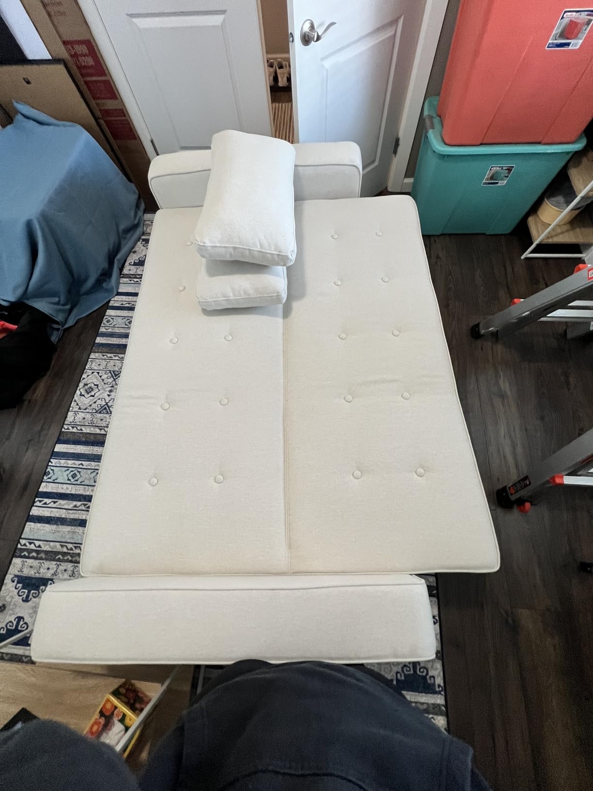 Serta Ainsley Convertible Loveseat Sleeper Sofa - 3-in-1 Loveseat, Lounger & Queen-Size Sofa Bed, Pull-Out Sleeper Couch with DreamCoils, Easy Assembly customer photo 2