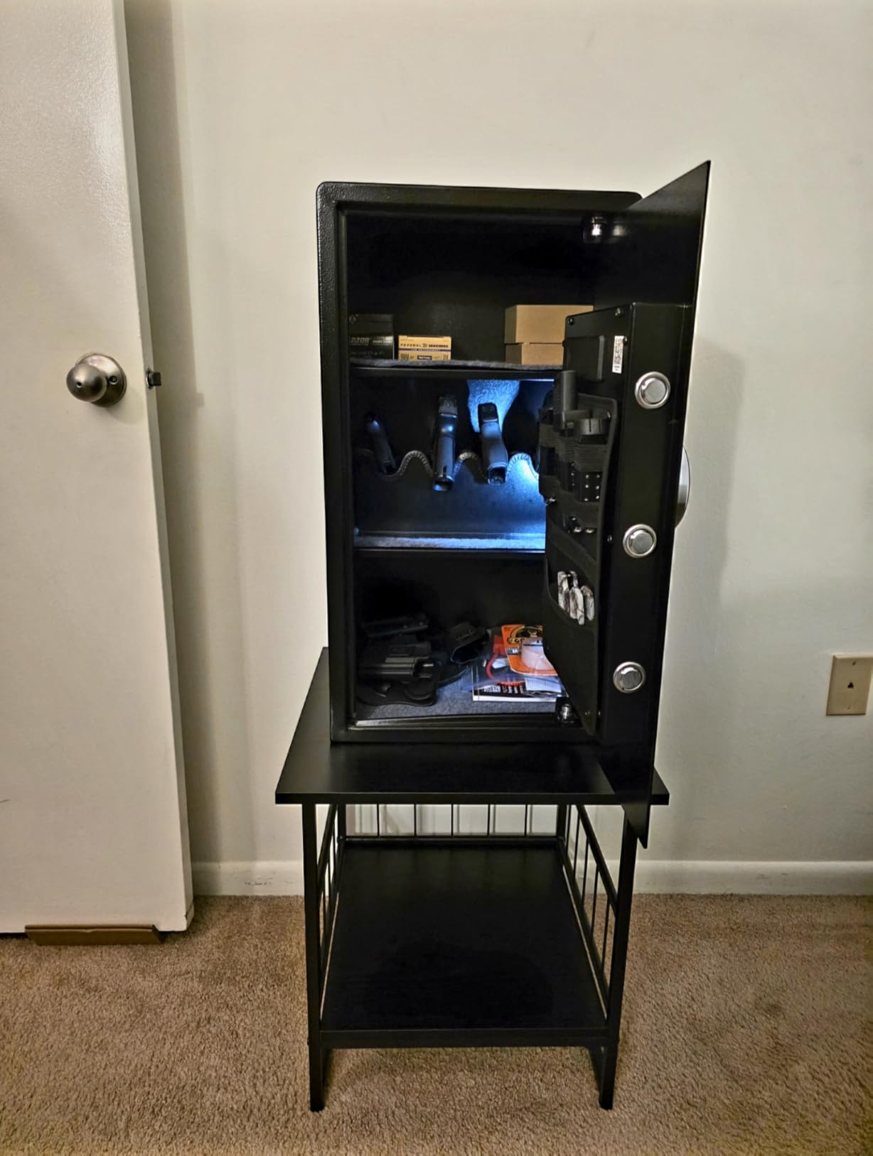 Grimtron Smart Biometric Safe with Fingerprint Lock, Silent Mode, Backlit Keypad and LED Light customer photo 2