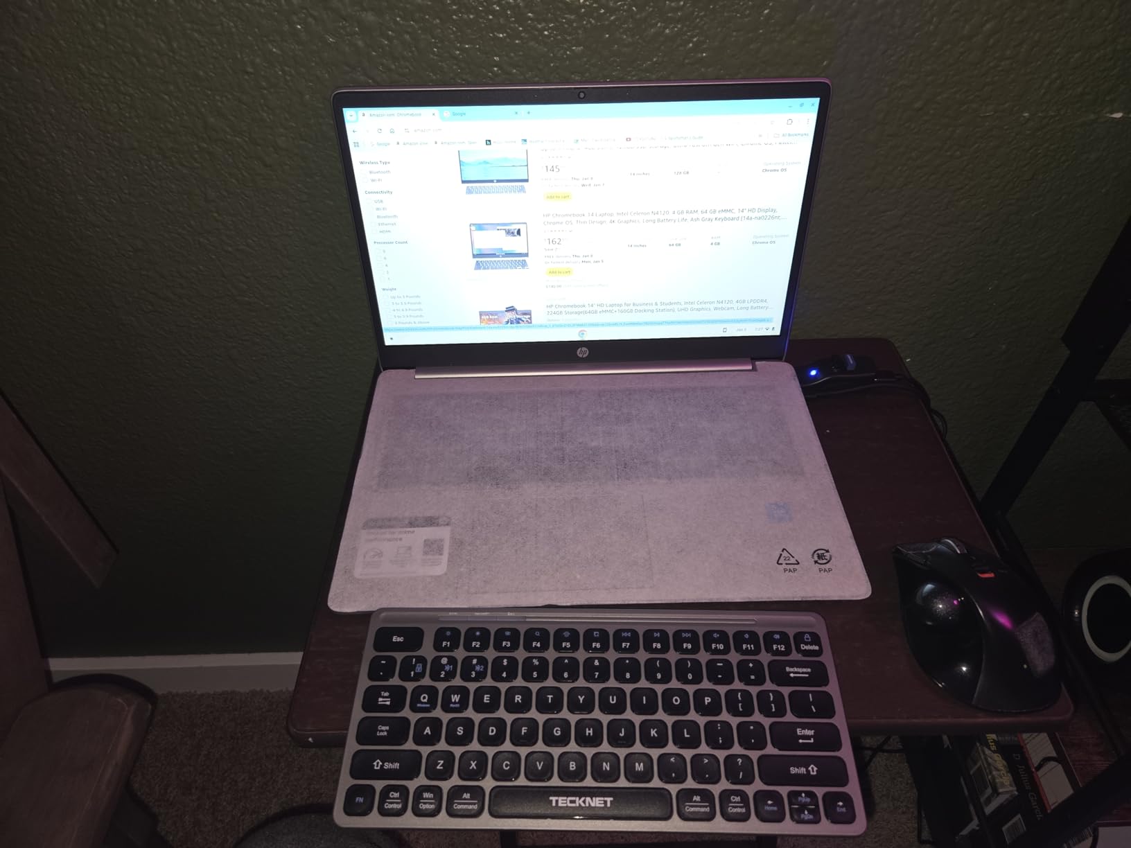 HP 15.6 HD Premium Chromebook, Intel Celeron N Processor 3.7GHz Turbo Speed, 8GB Ram, 64GB SSD, Ultra-Fast WiFi Up to 1700 Mbps, Chrome OS, Arctic Silver customer photo 2