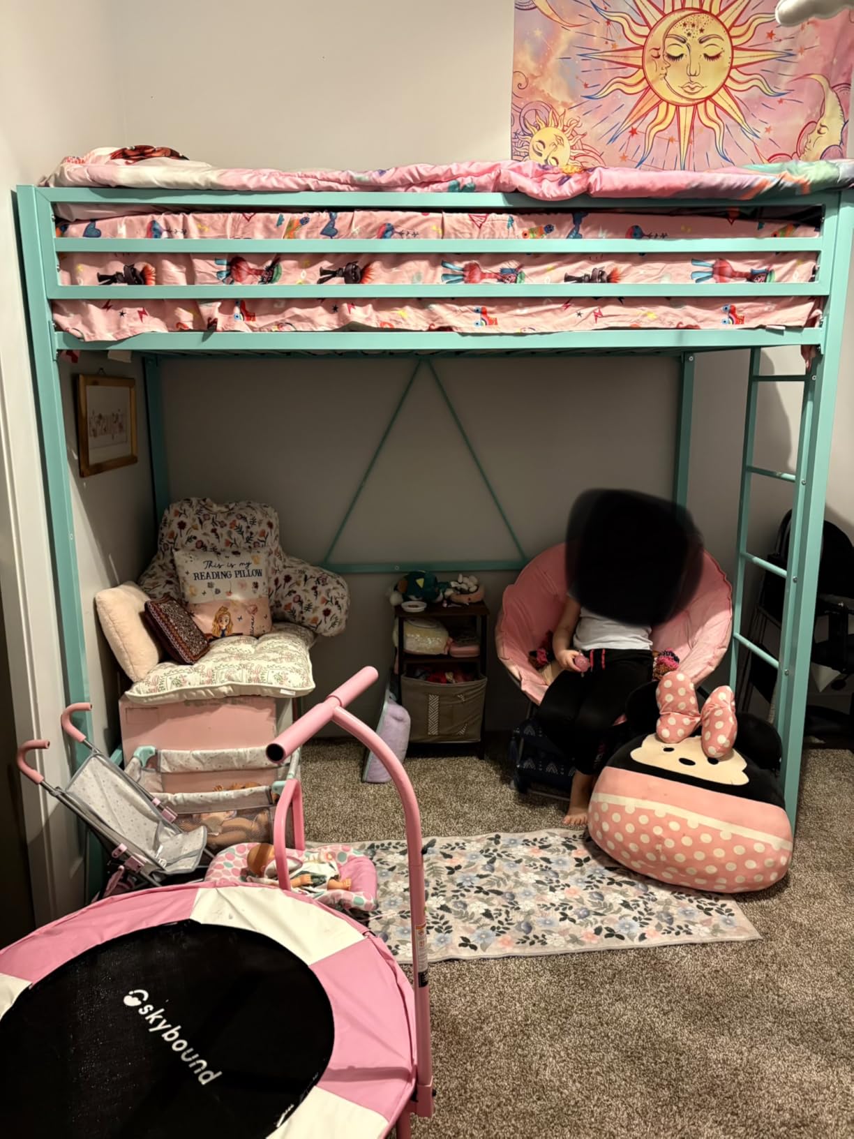 SHA CERLIN Loft Bed Twin Size with Ladder and Guardrail, Heavy Duty Metal Slats Support, No Box Spring Needed, Small Space Saving Furniture for Bedroom Dorm, White customer photo 2