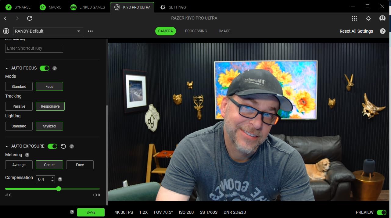 Razer Kiyo Pro Ultra 4K Webcam: Large Sensor - Auto Light Correction - Built-in Mic and Shutter - Pro Grade Content Creation customer photo 1