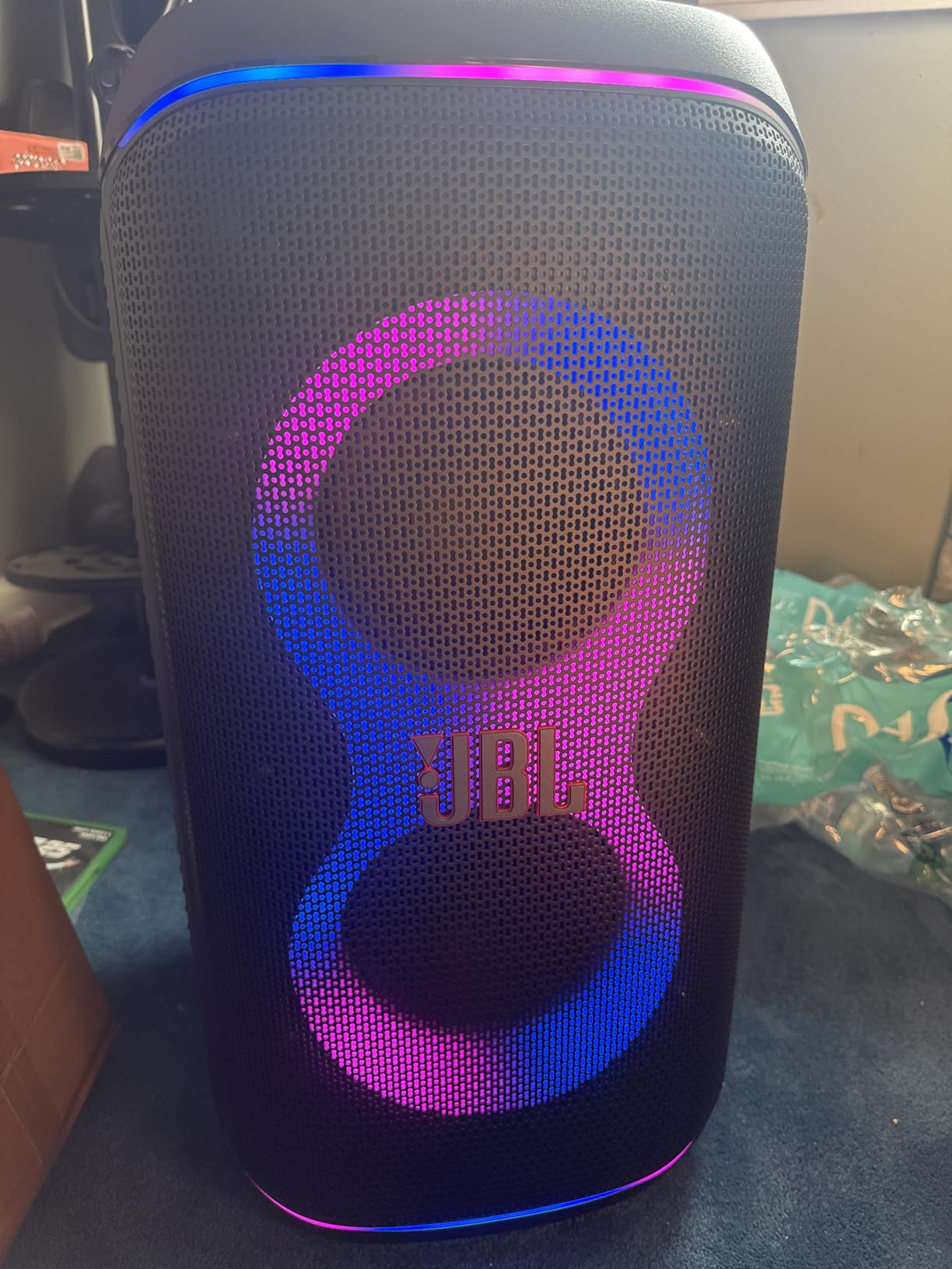JBL PartyBox Club 120 - Portable Party Speaker with Foldable Handle, Powerful JBL Pro Sound, Futuristic lightshow, Up to 12 Hours of Play time, Splash Proof, Dual Mic & Guitar Inputs (Black) customer photo 1