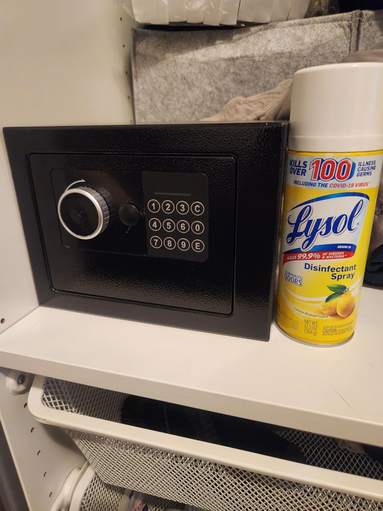 Digital Electronic Money Safe, Steel Security Lock Box with Keypad, 0.23 Cubic Feet customer photo 1