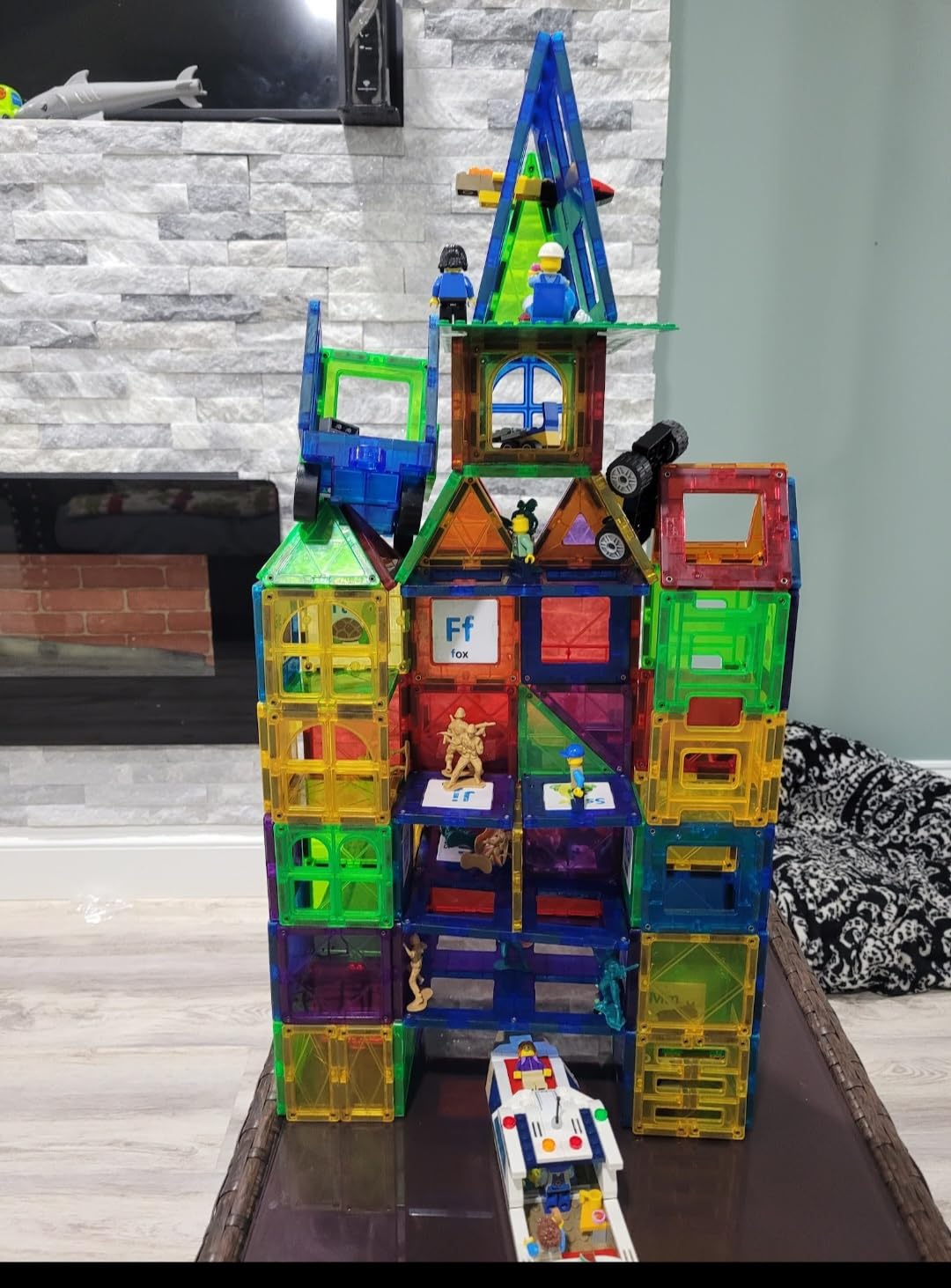 Diytoy Magnetic Tiles, 100PCS 3D Building Blocks, Magnets Building Set for Kids, Construction STEM Toys customer photo 1