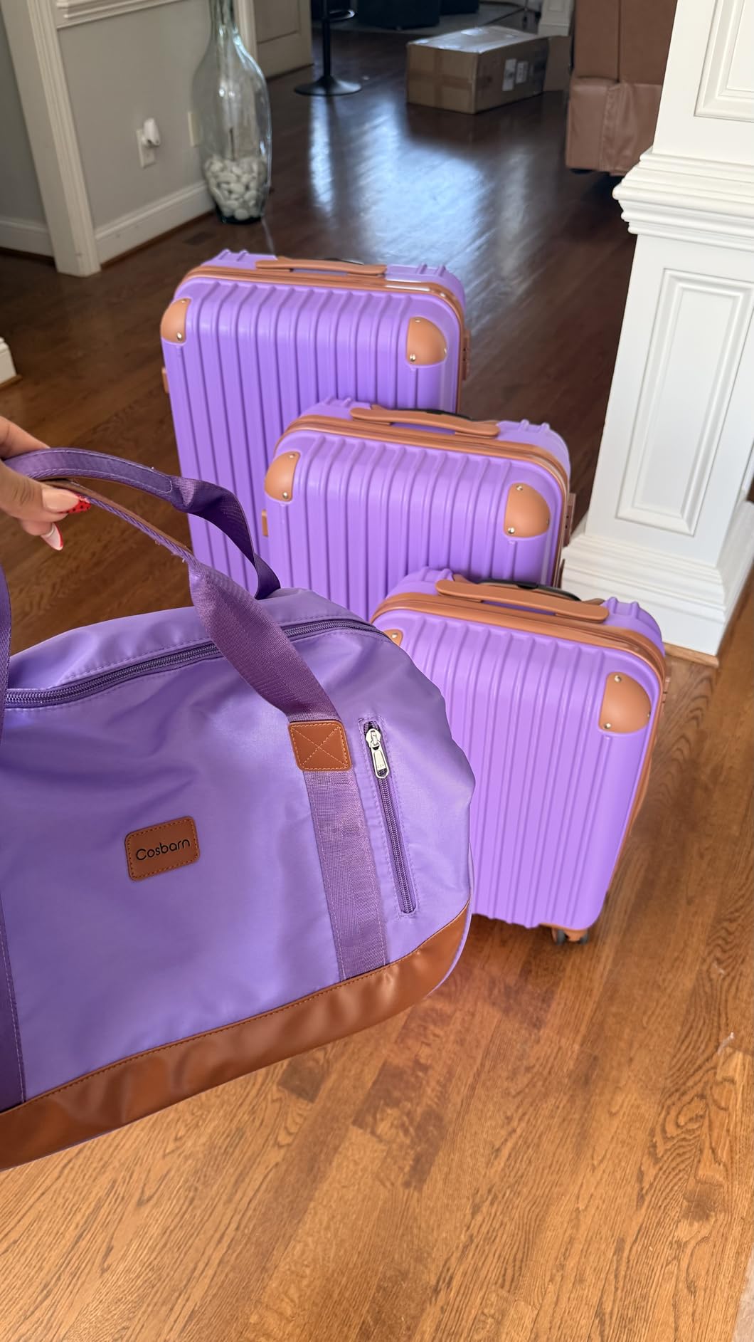 Luggage Sets 5 Piece Suitcases with Wheels, Suitcase Set ABS Hard Case Luggage with TSA Lock Spinner Wheels Durable Travel Luggage customer photo 2