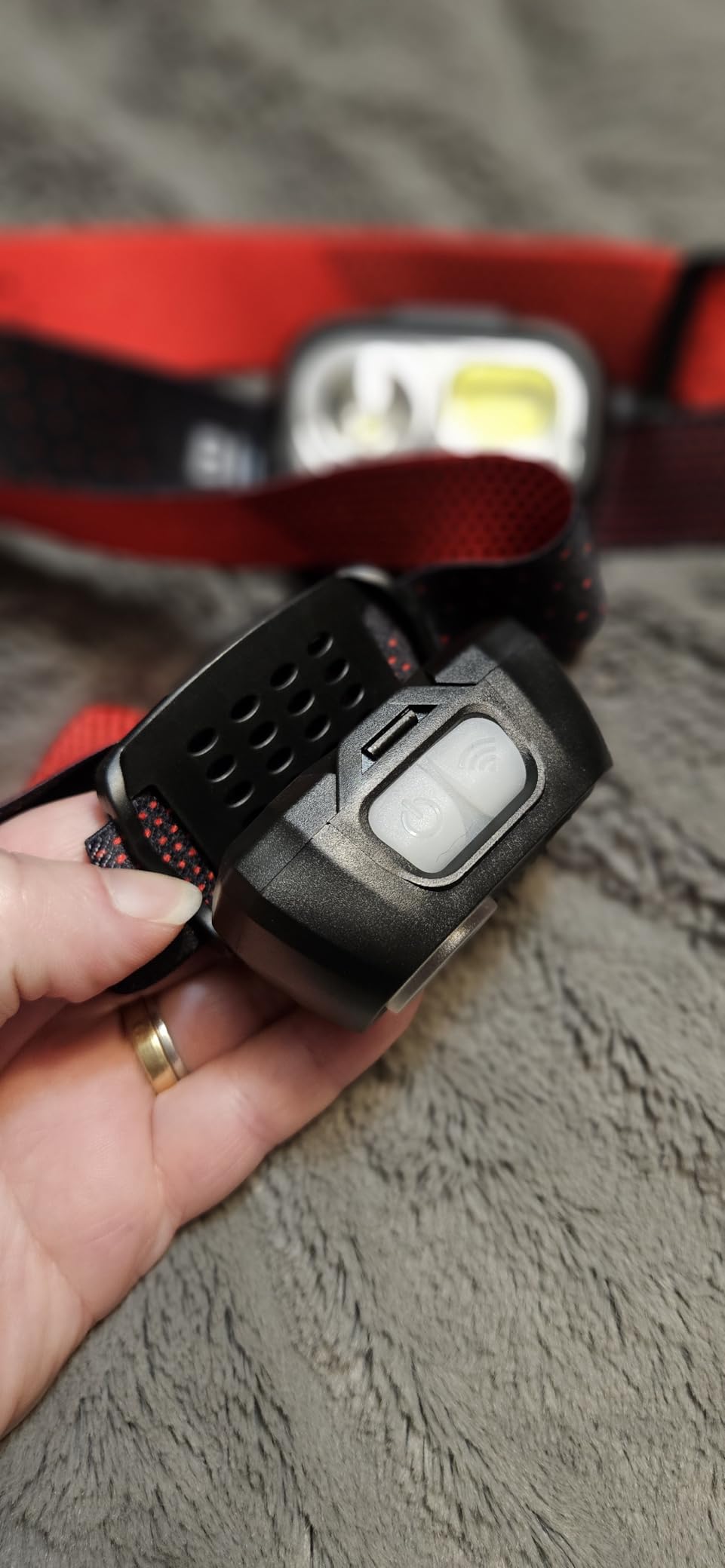 Blukar LED Headlamp Rechargeable, 2000L Super Bright Headlight with Motion Sensor - Dimmable Brightness, 8 Modes, Spotlight & Floodlight & Red Light Combination, IPX5 Waterproof for Hiking, Camping - 2 Pack customer photo 2