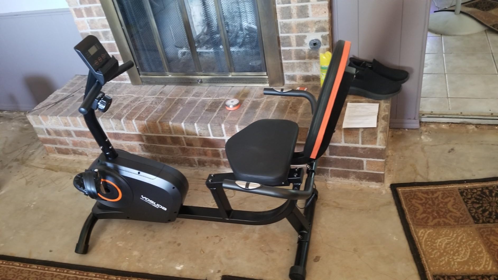 YOSUDA Recumbent Exercise Bike for Home，Magnetic Staionary Bike for Seniors/Adults with Adjustable Seat, 350LB Capacity, 16-level Resistance, LCD Monitor & Pulse Sensors customer photo 1