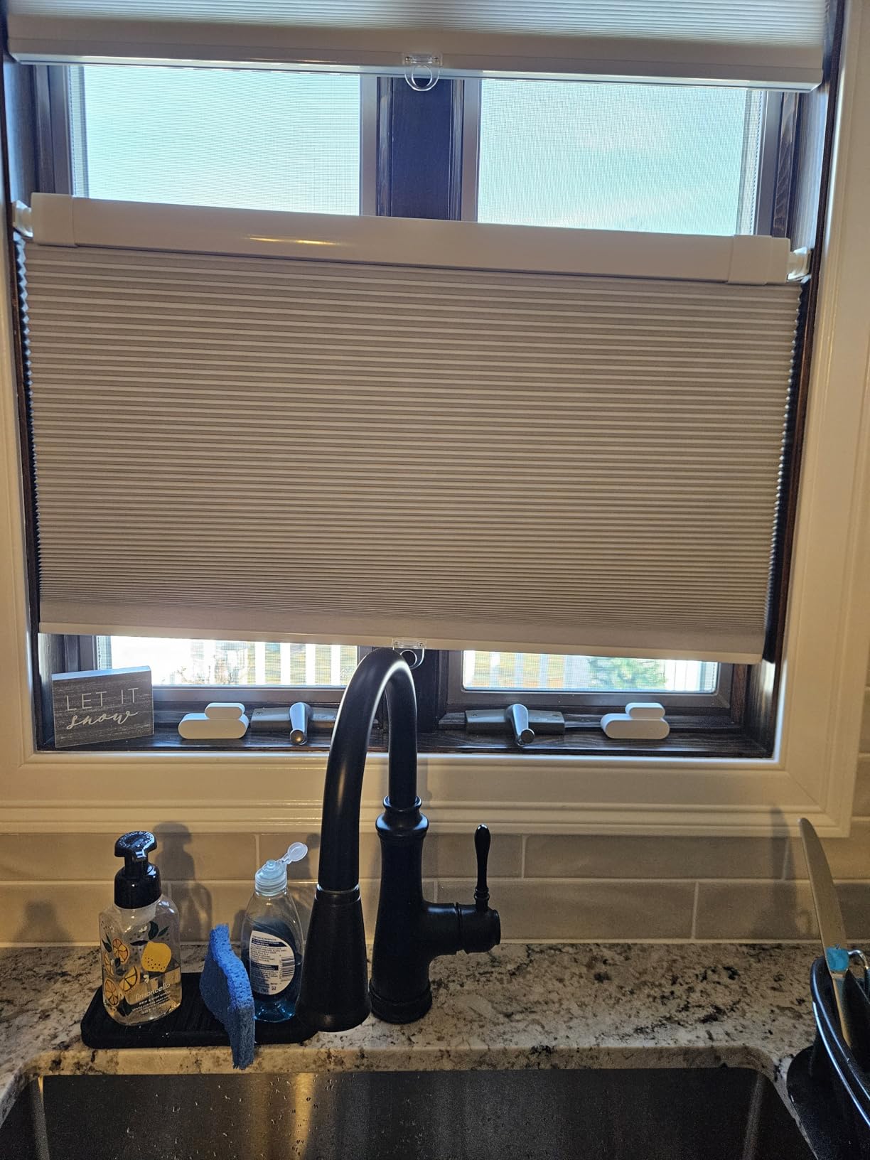 LazBlinds No Tools No Drill Cordless Cellular Shades, Light Filtering Honeycomb Shades for Home, Thermal Insulation Blinds for Windows, 22