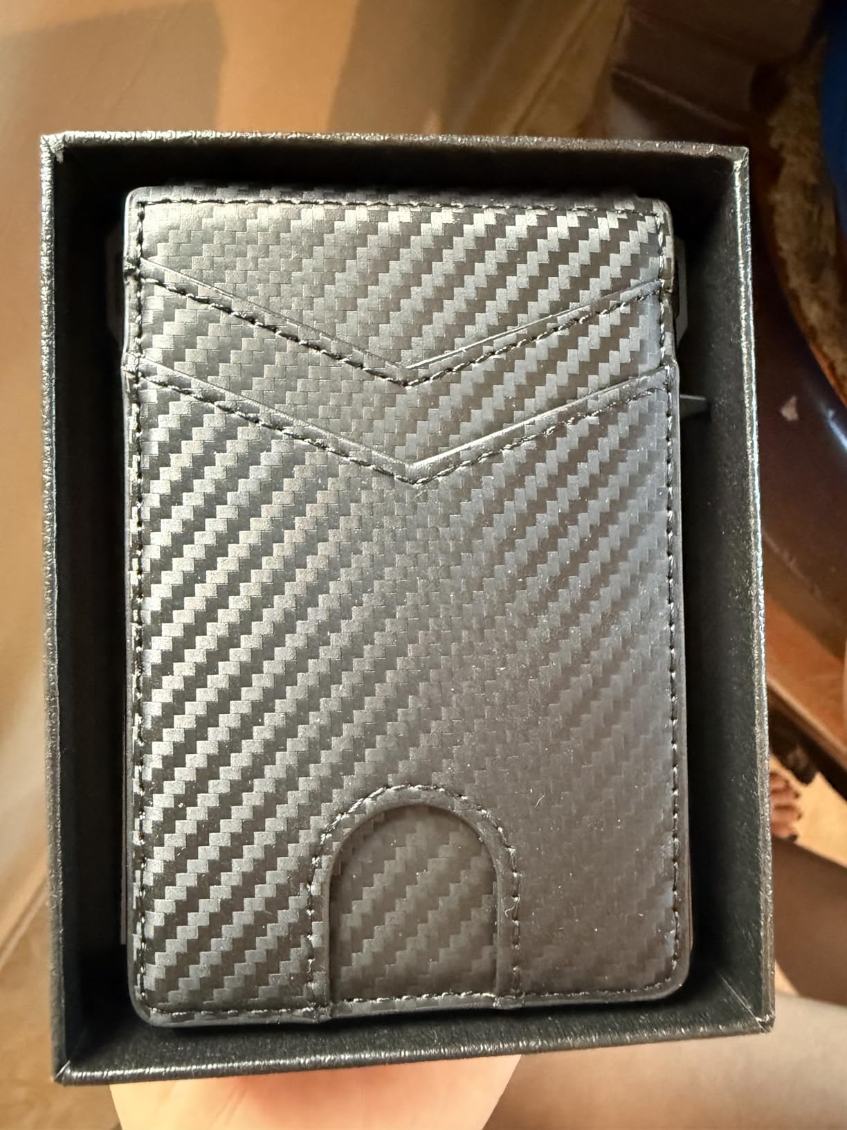 ZALVEX Wallet for Men, Mens Minimalist Wallet 9-13 Cards, Slim Compact Wallet with Money Clip & ID Window, RFID Blocking Smart Pop Up Card Wallet, Metal Aluminum Credit Card Holder Bifold Wallet customer photo 1