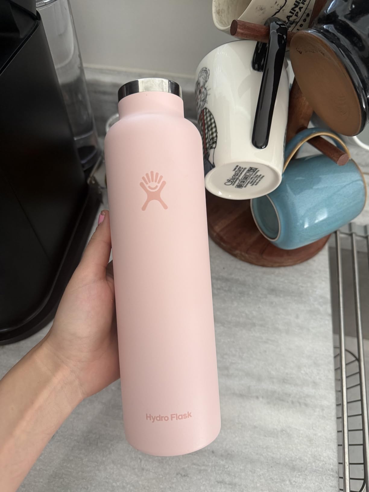 Hydro Flask Water Bottle - Insulated Stainless Steel - Non Spill, Leakproof in 24 Oz Agave Green customer photo 2