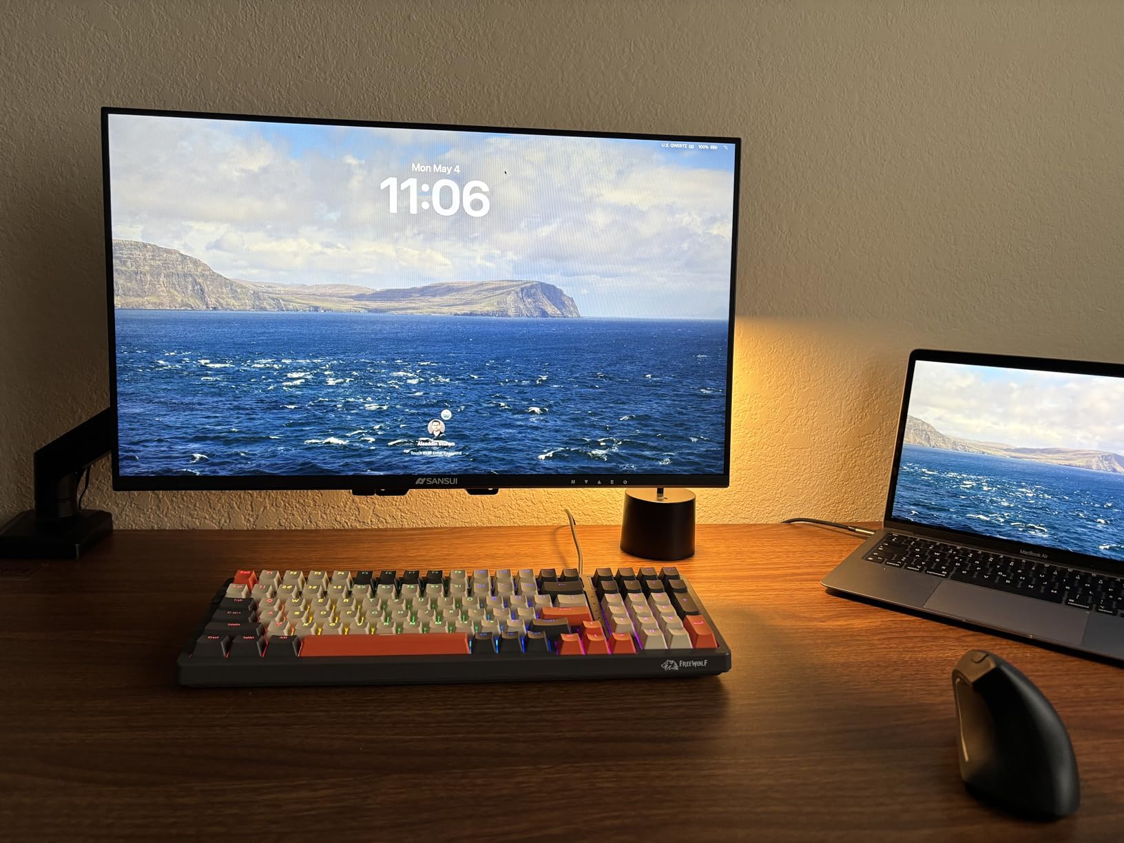 WALI Dual Monitor Stand for 13-32 inch Computer Screens, Dual Monitor Arms for 2 Monitors Holds up to 22 lbs, Height Adjustable Dual Monitors Mount, VESA 75x75/100x100mm (GSMP002N), Black customer photo 2