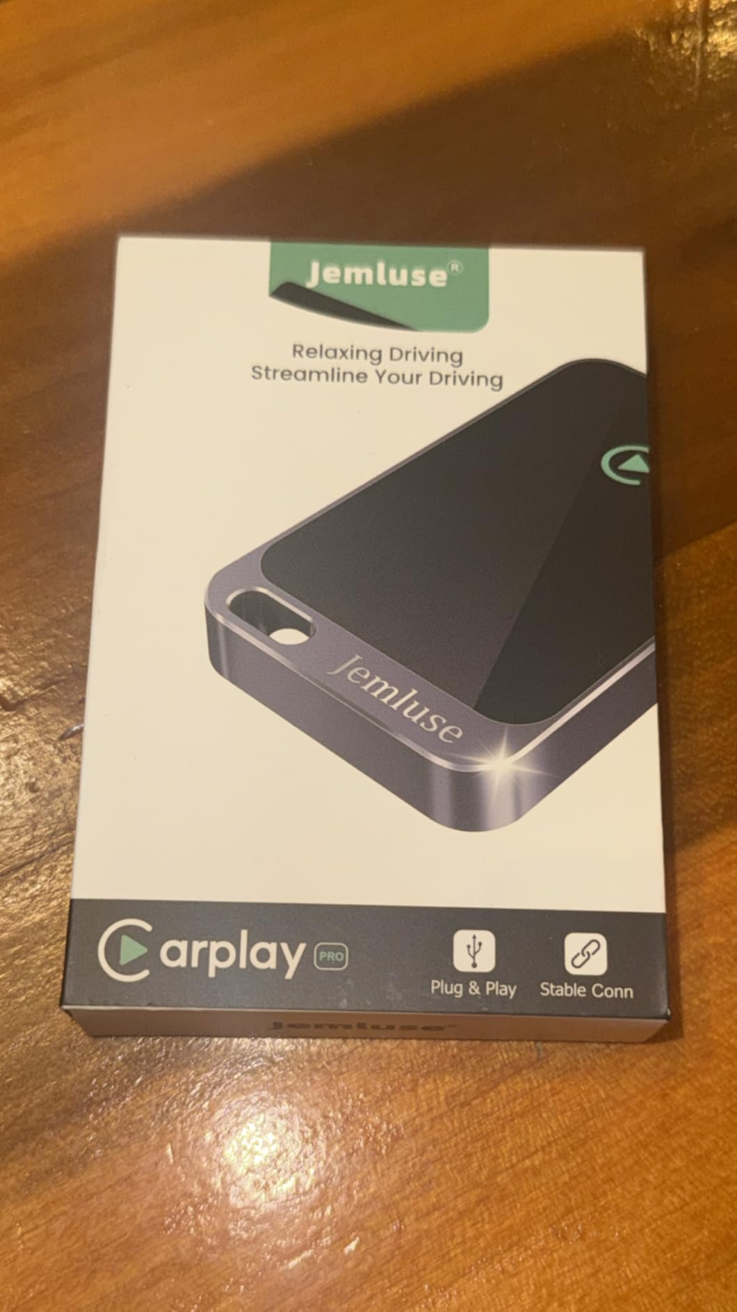 Jemluse Wireless CarPlay Adapter for Apple iPhone - Multi-User Seamless Connection for Convert Wired to Wireless Car Play Adapter - No Latency from iOS 10+ to Screen w/USB C (Gray) customer photo 1