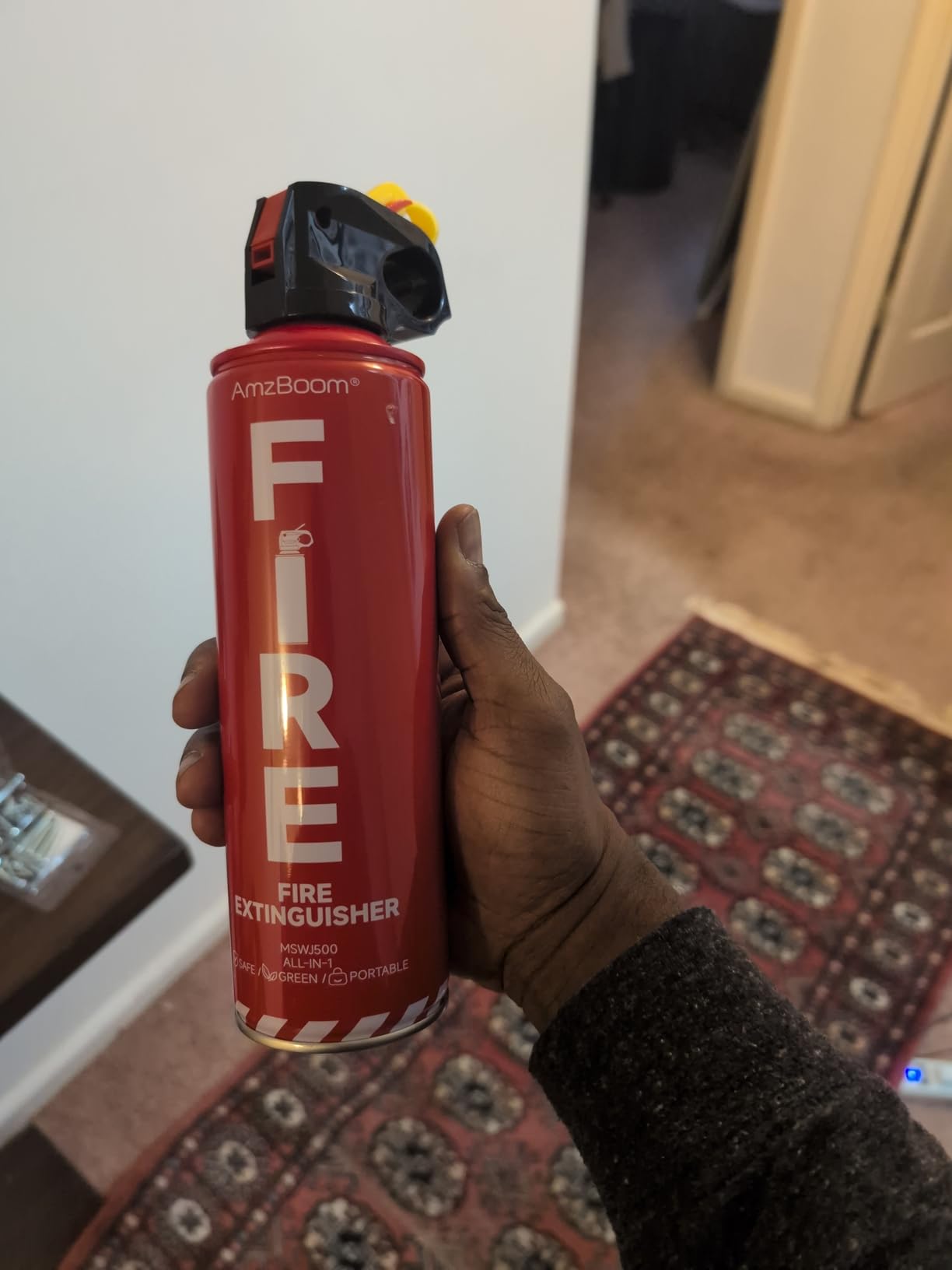 AmzBoom 2-Pack Fire Extinguisher for Home, Kitchen, Car, and Grill with Mounting Bracket customer photo 2