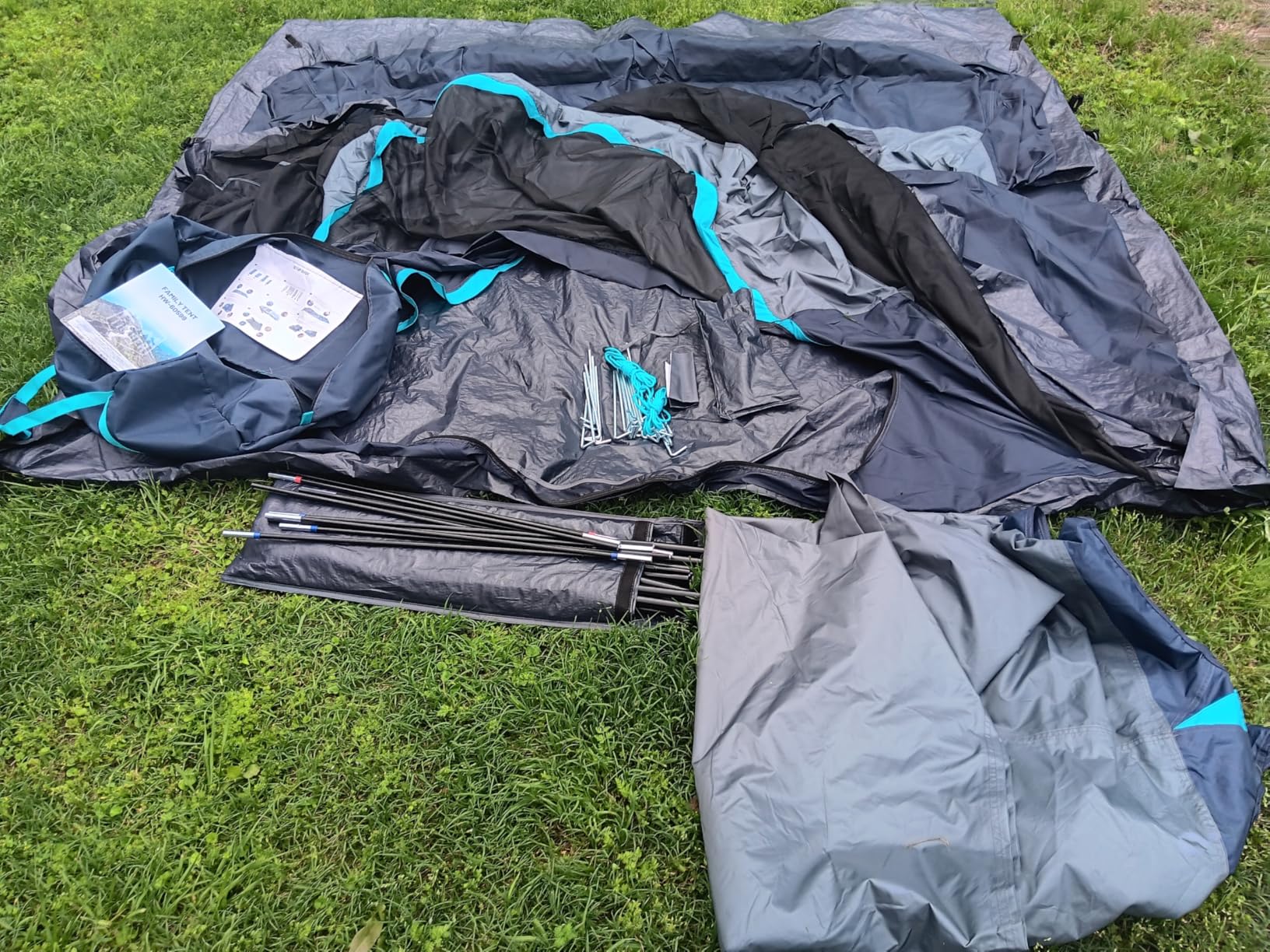 TIMBER RIDGE 8 Person Family Camping Tent with Screen Room, Double Layer Waterproof Weather Resistant Big Tunnel Tent with Rainfly Carry Bag, Large Family Tent for Outdoor Party 20ft x 8ft x 76in customer photo 1