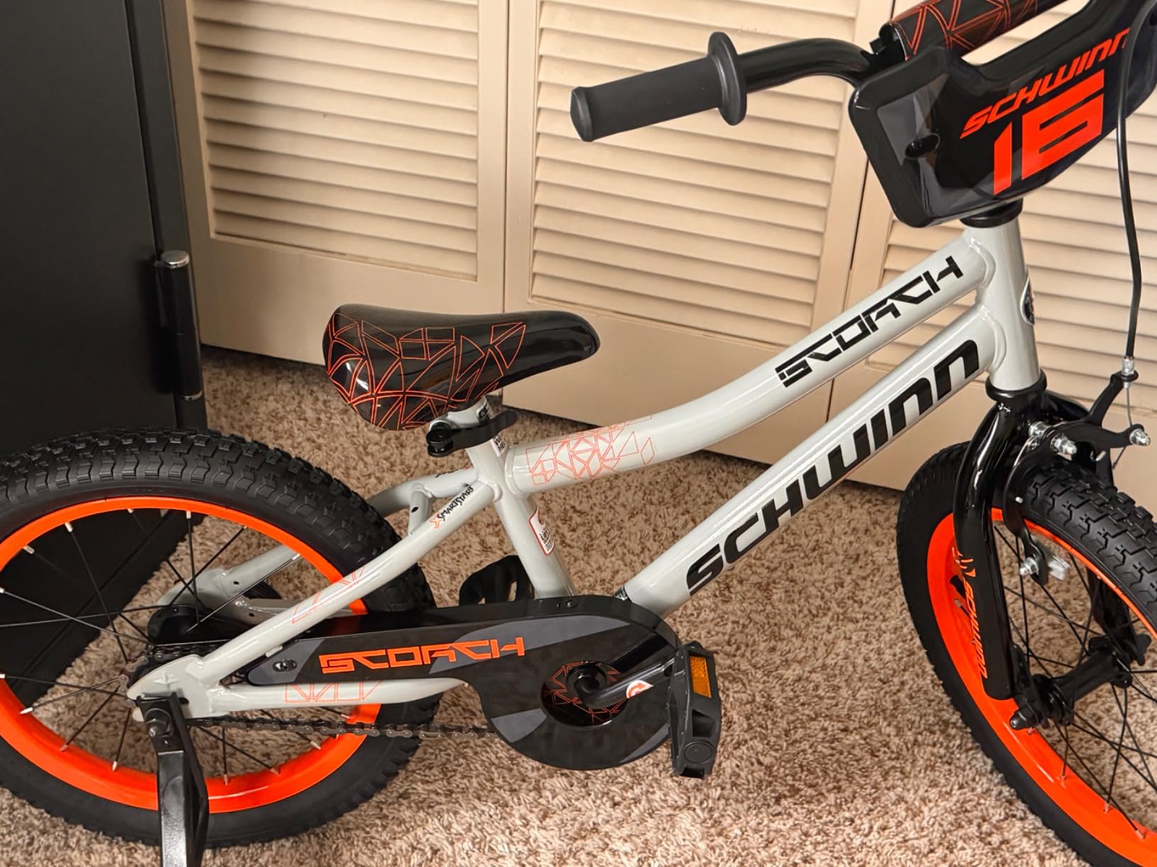 Schwinn Firehawk or Scorch Bike, 16 or 20 Inch Bike for Kids Ages 3-13, with Training Wheels or Adjustable Seat, Rear Coaster Brake & Front or Front & Rear Hand Brake customer photo 2