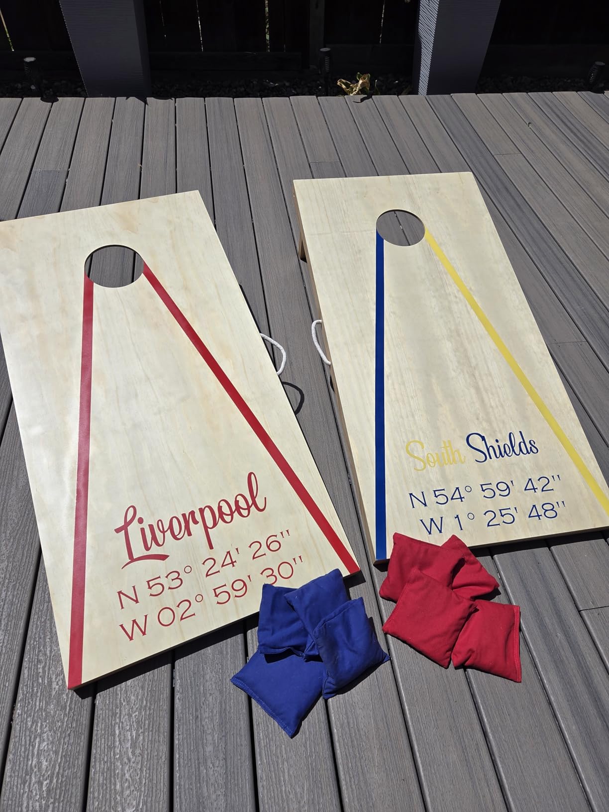 GoSports 4 x 2 ft Classic Wooden Cornhole Board Set - Portable Bean Bag Toss Game for Adults & Family - Includes Set of 8 Bean Bags with Tote Bag customer photo 2